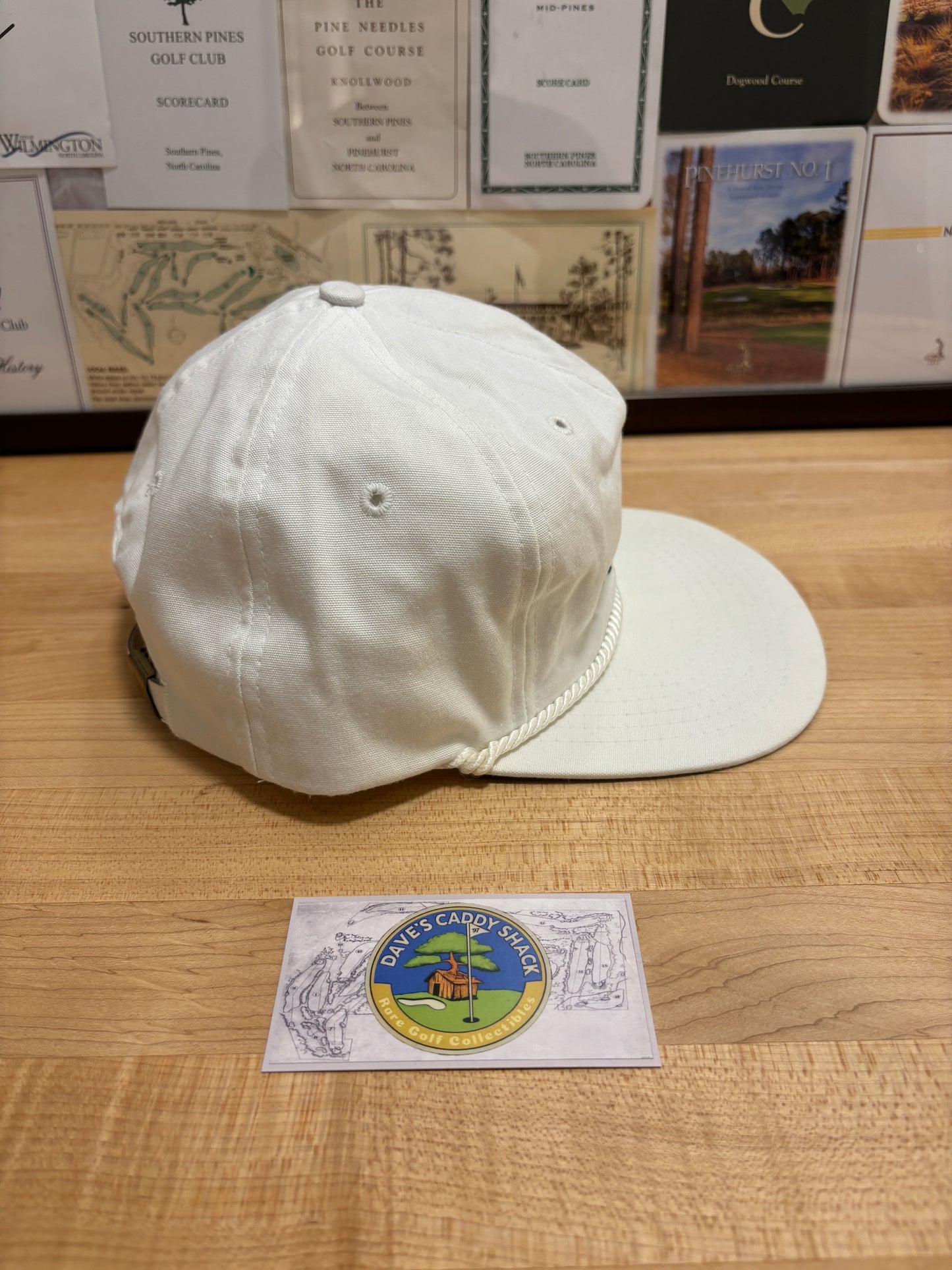 1990s Vintage Rolex Texace Golf Rope Hat White