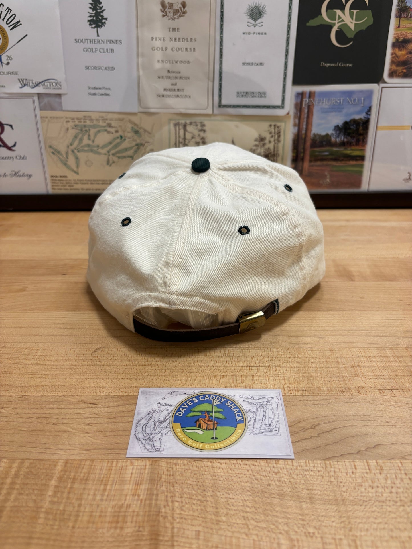 1990s Vintage Rolex Texace Golf Hat Cream/Black