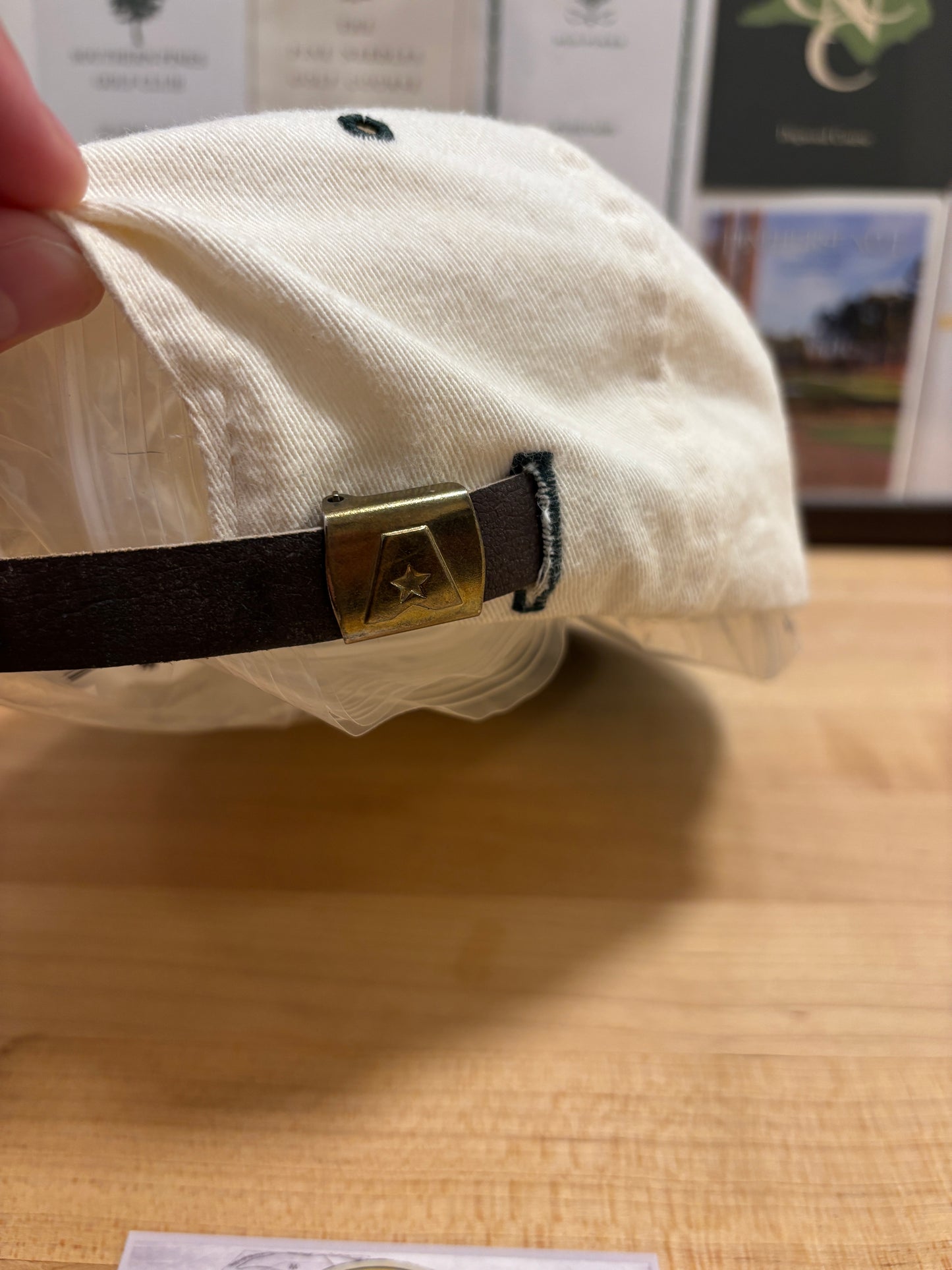 1990s Vintage Rolex Texace Golf Hat Cream/Black