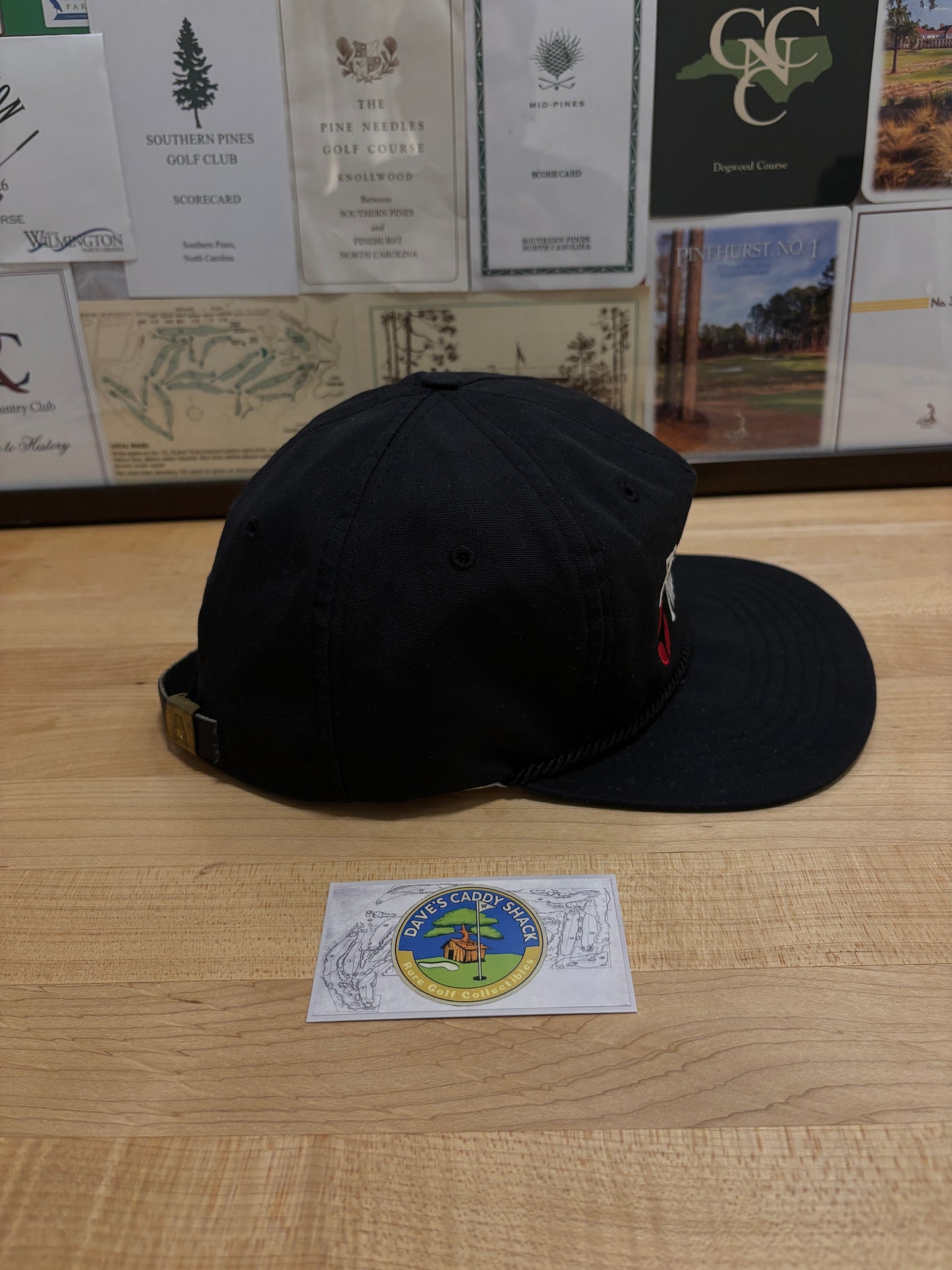 1990s Vintage Taylormade Classic Logo Texace Rope Hat Black