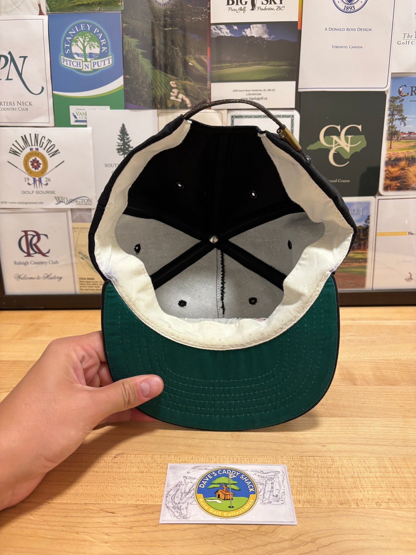 1990s Vintage Taylormade Classic Logo Texace Rope Hat Black