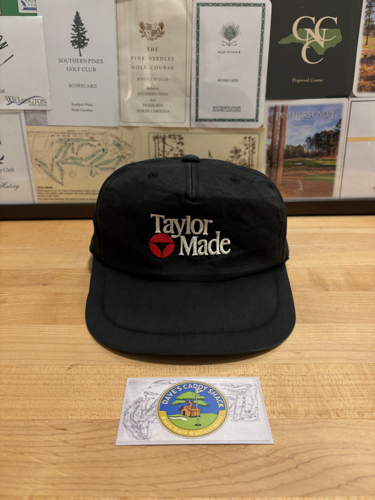 1990s Vintage Taylormade Classic Logo Black Zip Back Hat