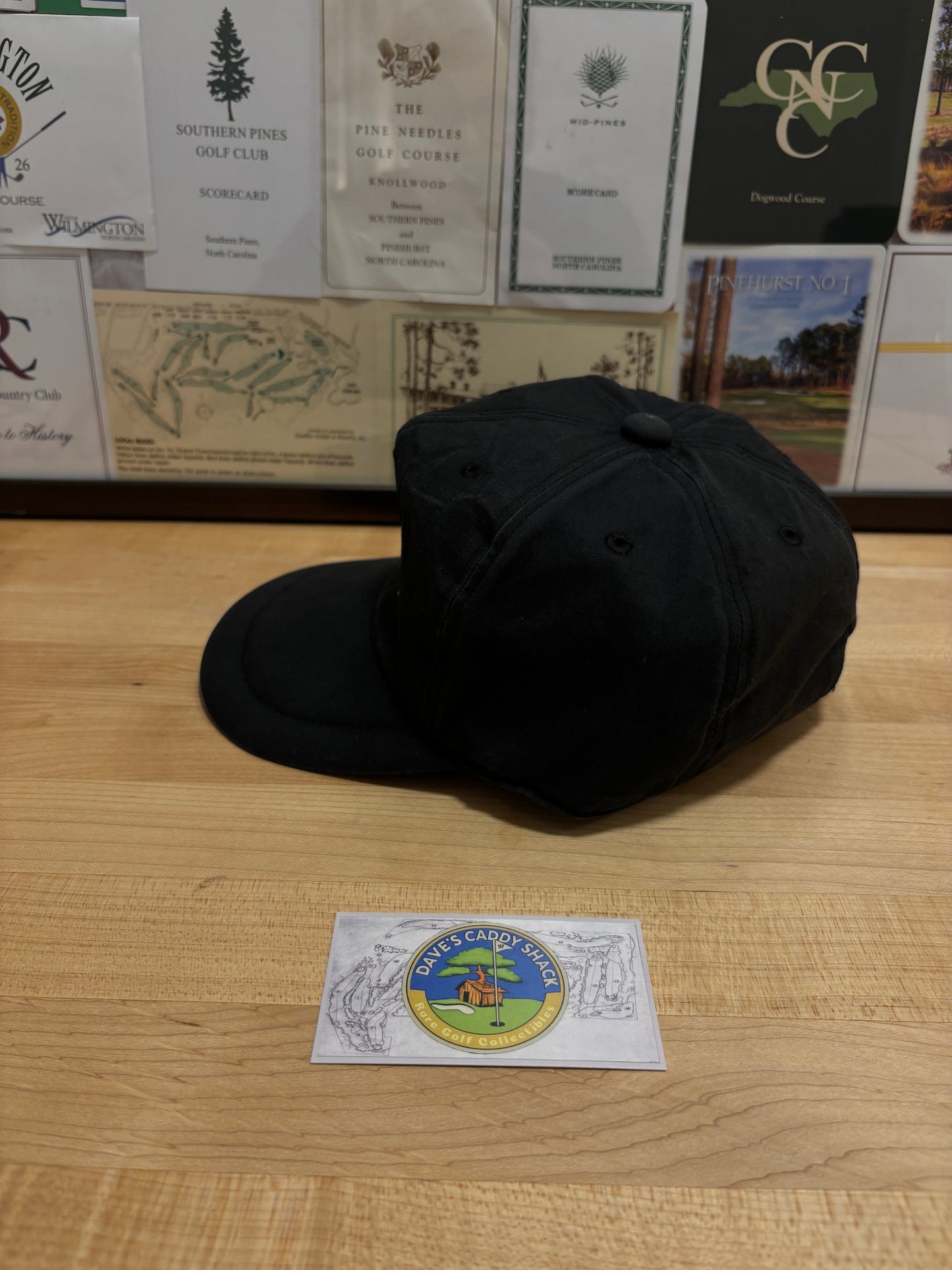 1990s Vintage Taylormade Classic Logo Black Zip Back Hat