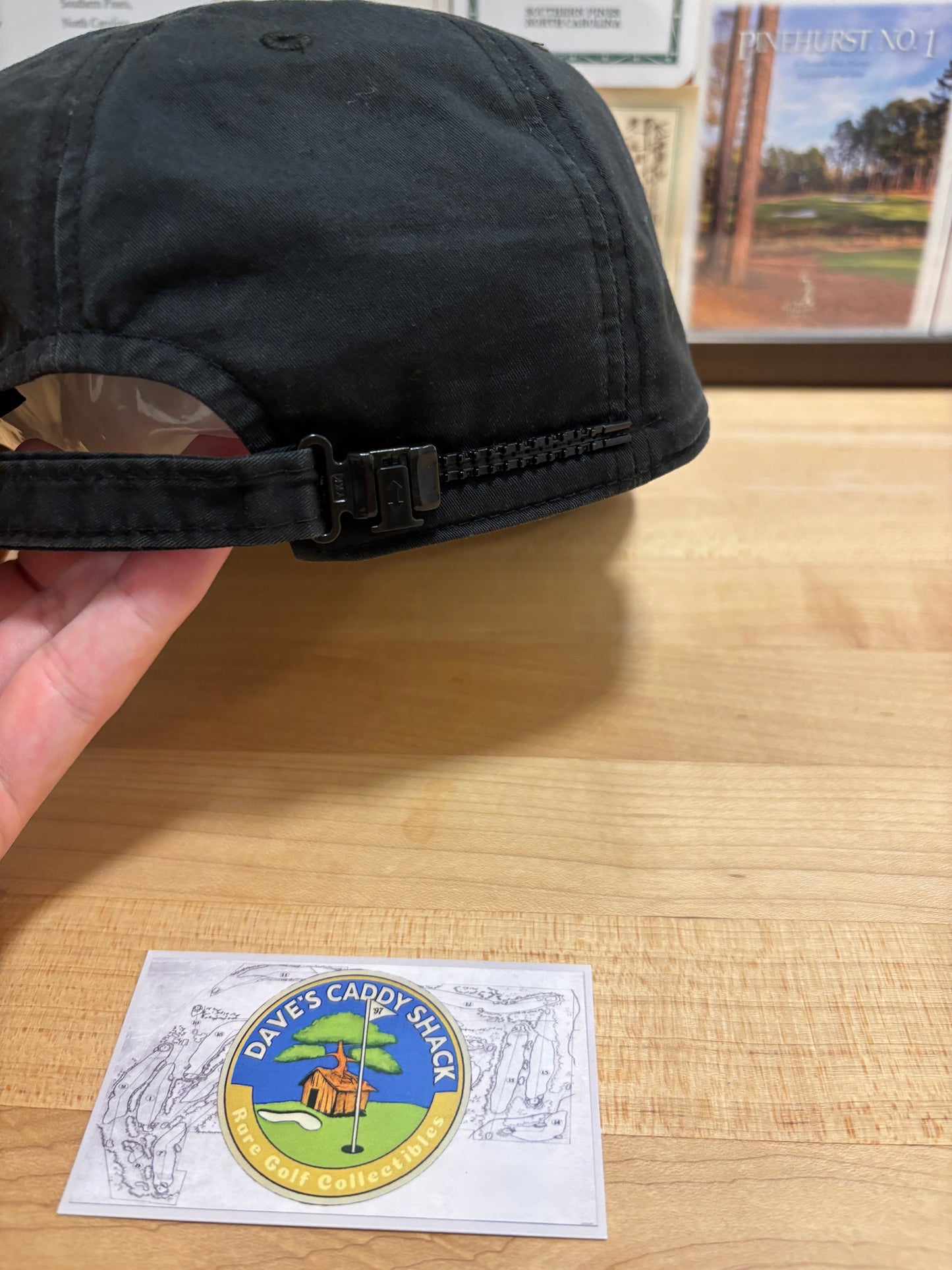 1990s Vintage Taylormade Classic Logo Black Zip Back Hat