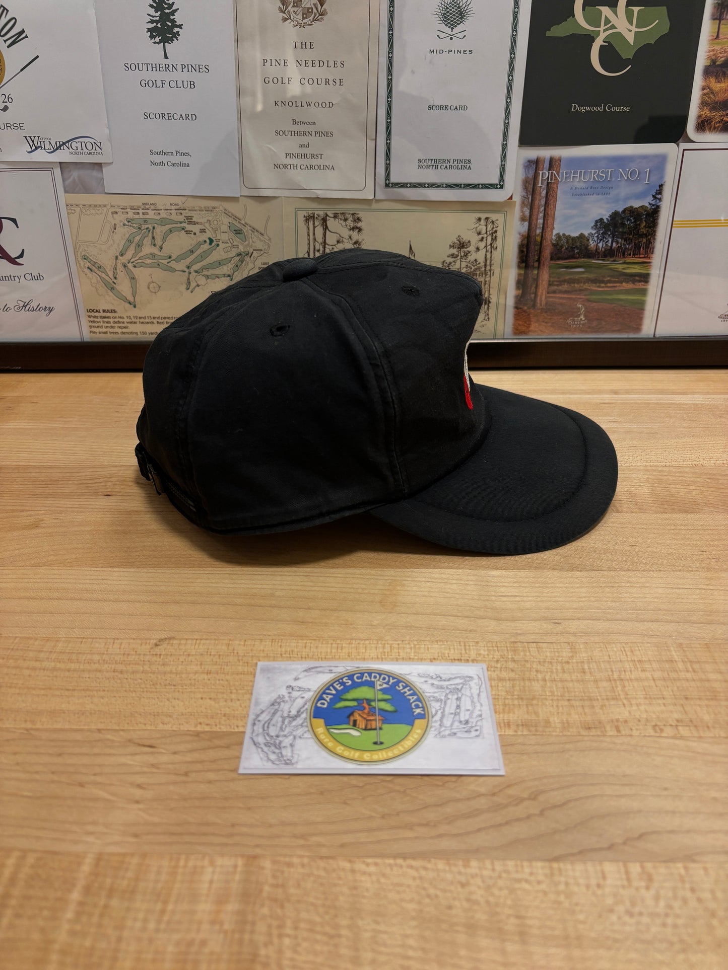 1990s Vintage Taylormade Classic Logo Black Zip Back Hat