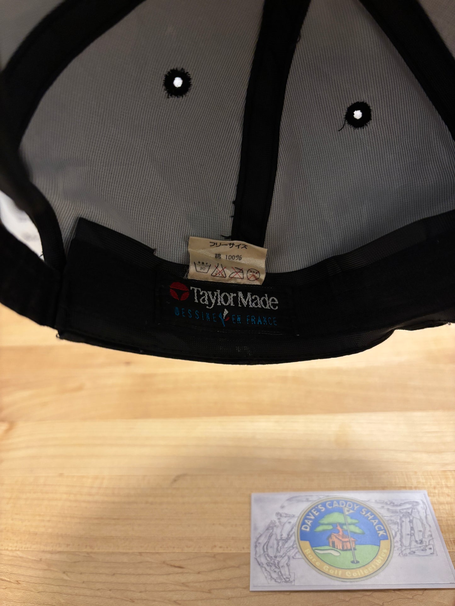 1990s Vintage Taylormade Classic Logo Black Zip Back Hat