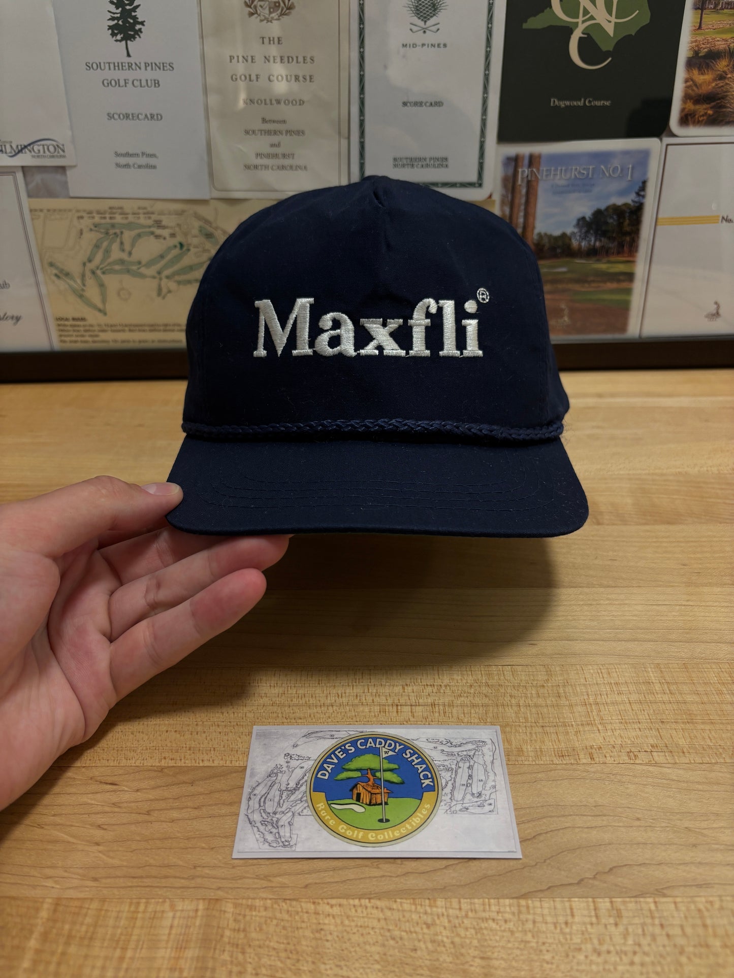 1990s Vintage MAXFLI Golf Script Logo Snapback Hat