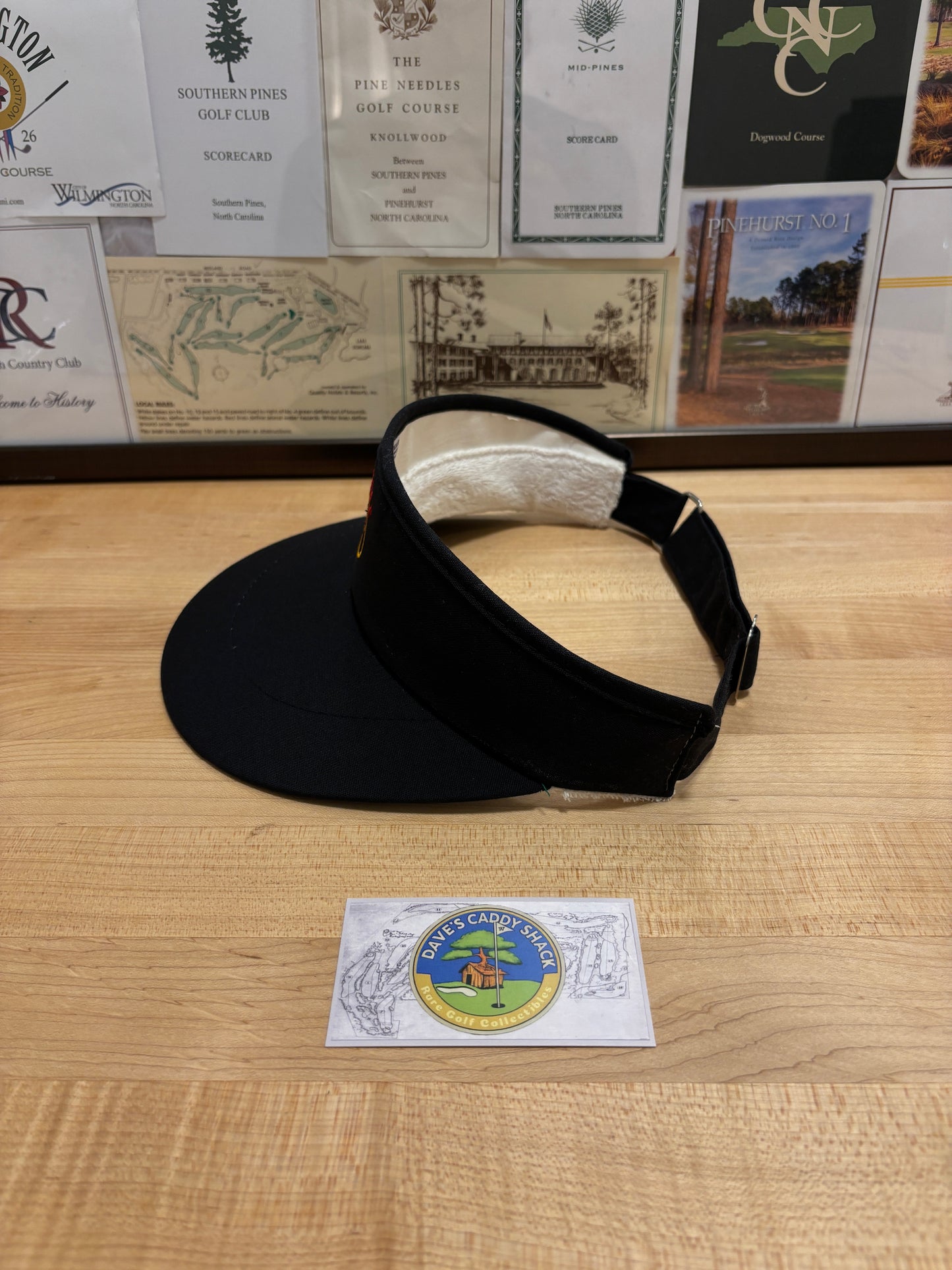 1990s Vintage Seminole Golf Club Imperial Tour Visor Black