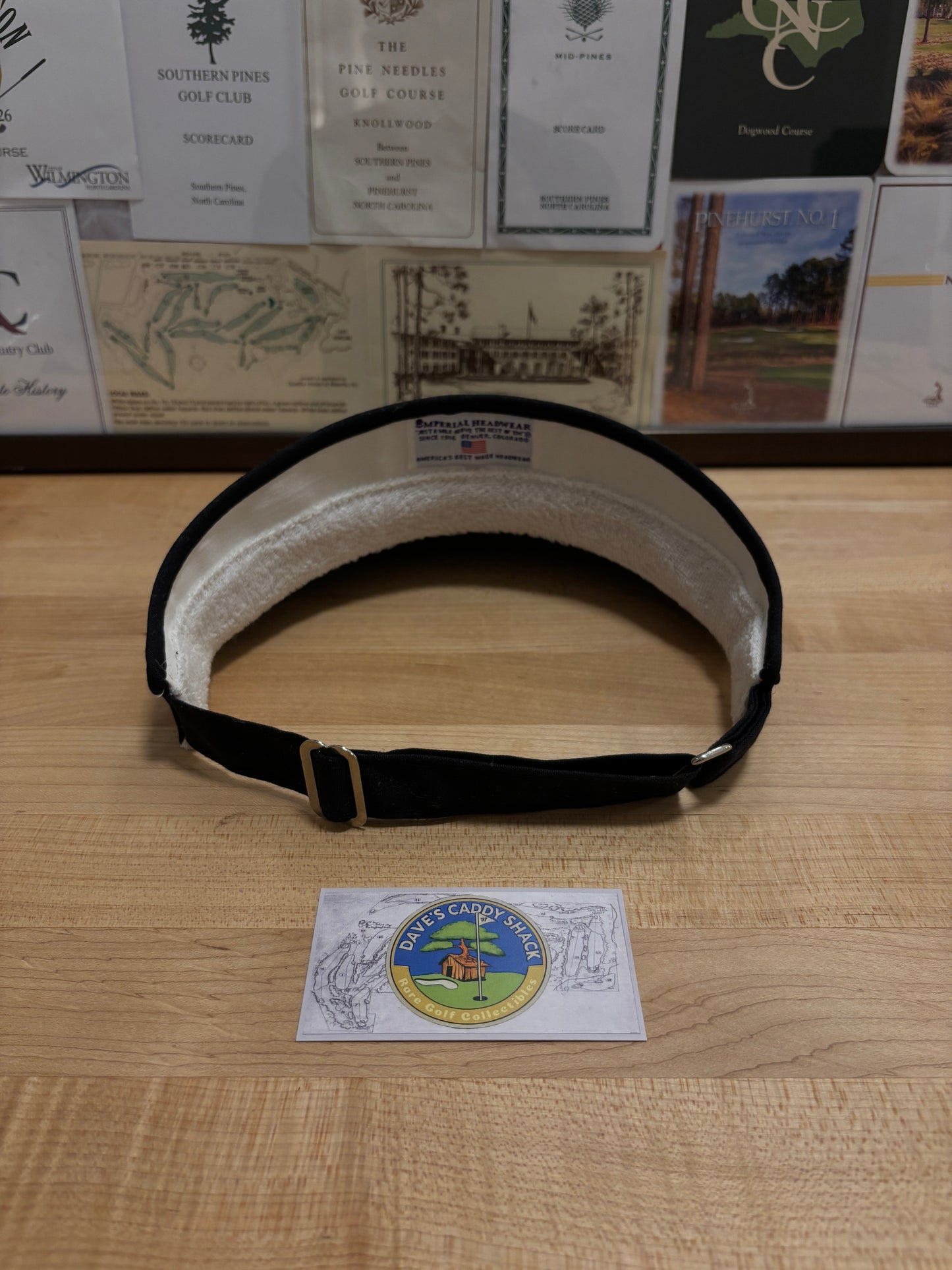 1990s Vintage Seminole Golf Club Imperial Tour Visor Black