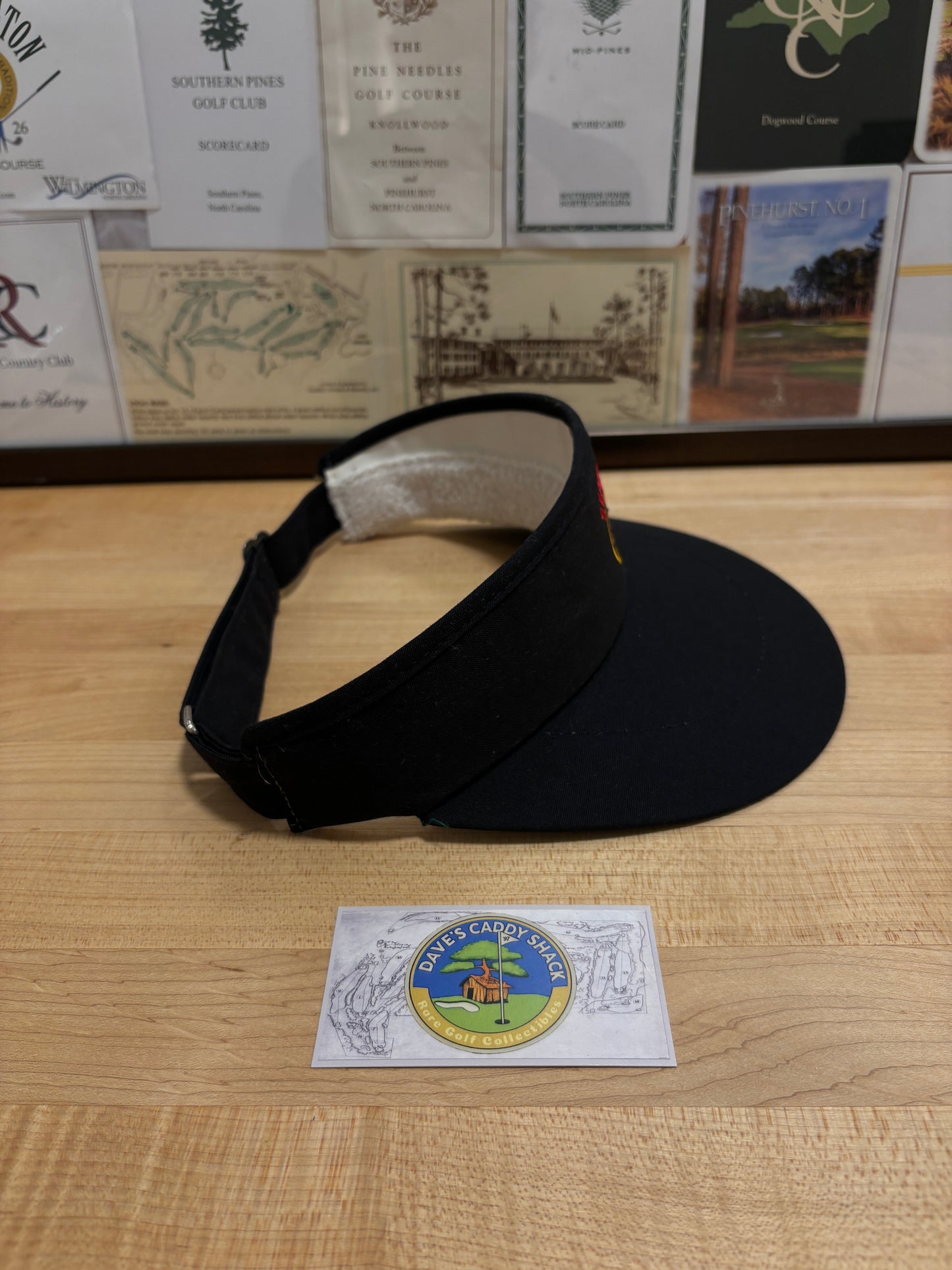 1990s Vintage Seminole Golf Club Imperial Tour Visor Black