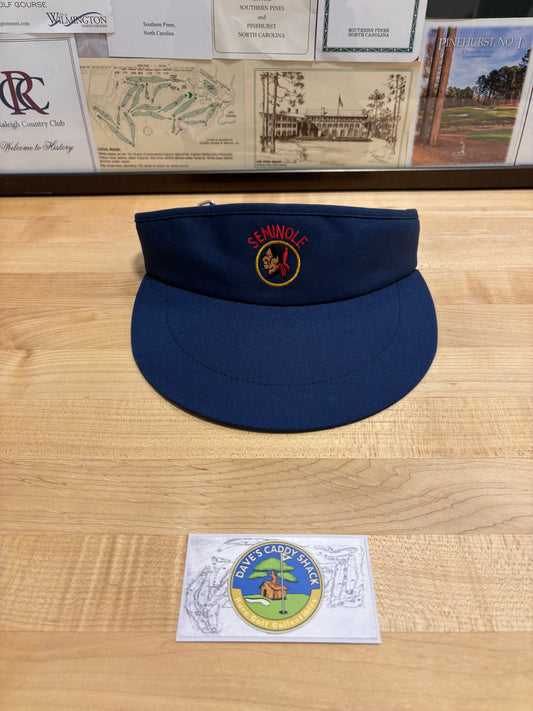 1990s Vintage Seminole Golf Club Imperial Tour Visor Navy