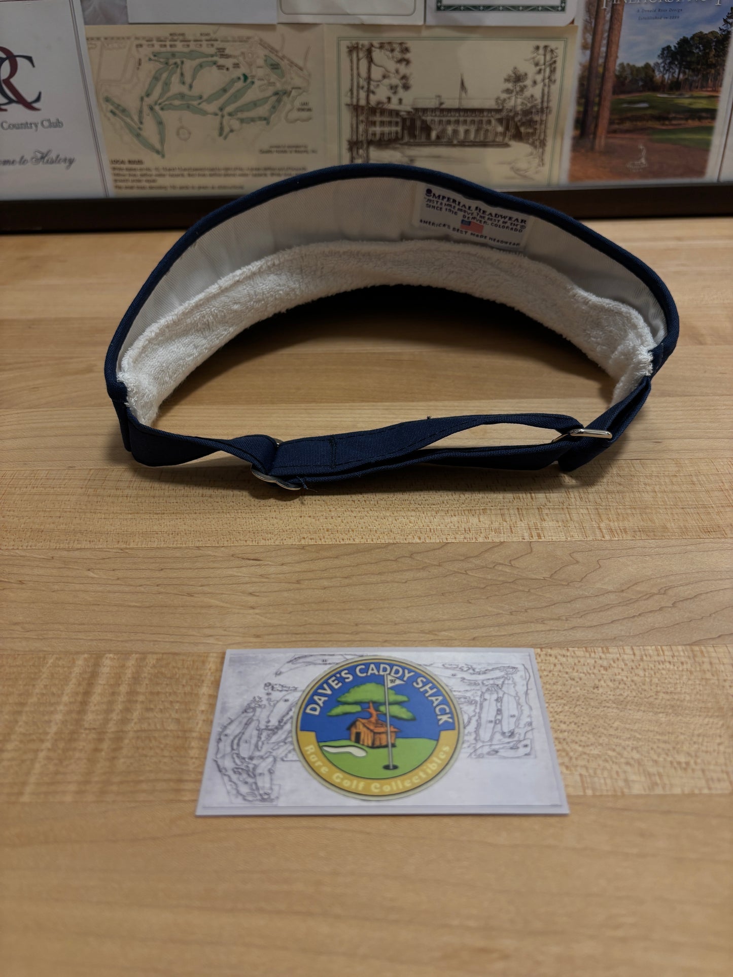 1990s Vintage Seminole Golf Club Imperial Tour Visor Navy