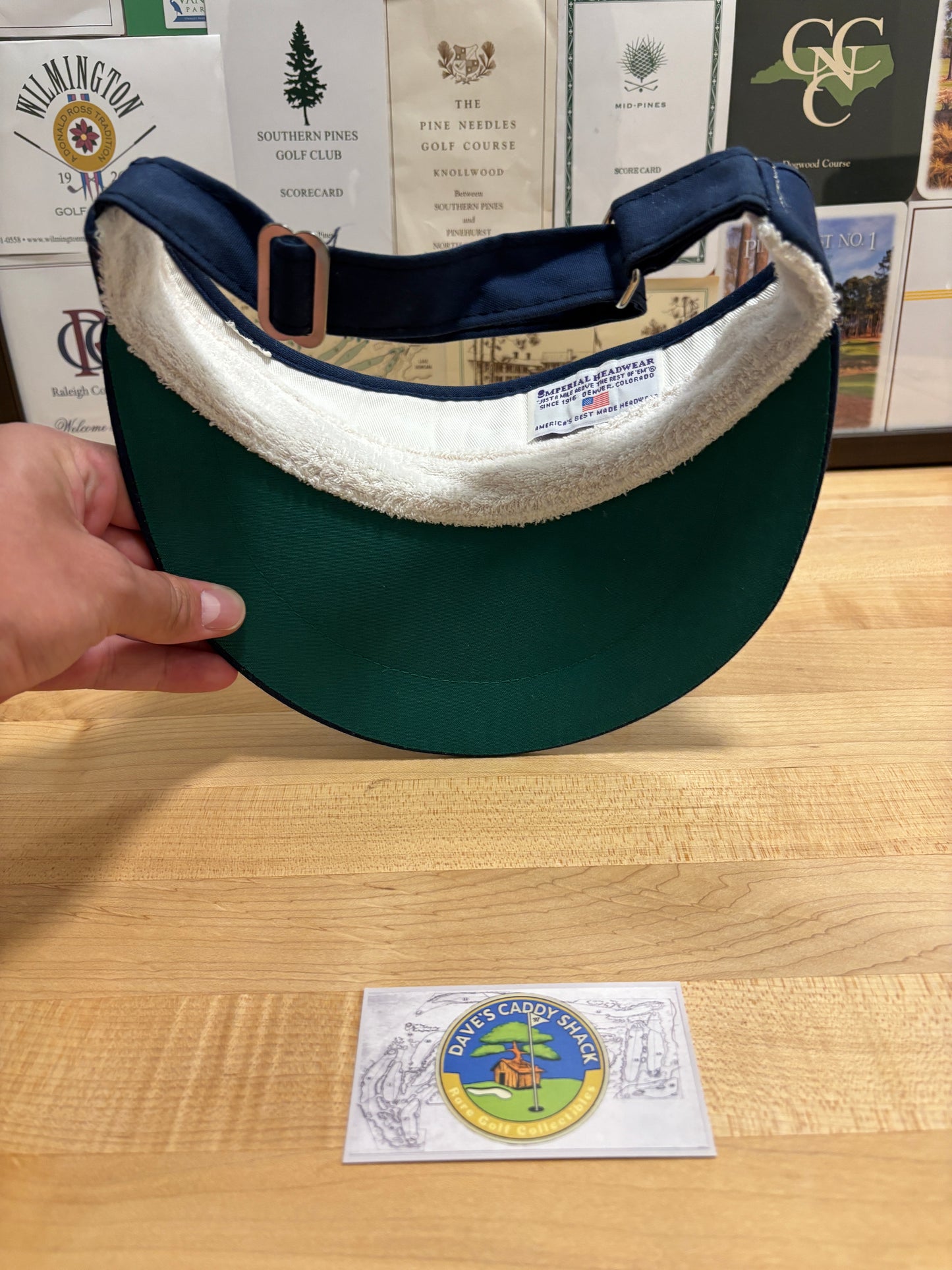 1990s Vintage Seminole Golf Club Imperial Tour Visor Navy