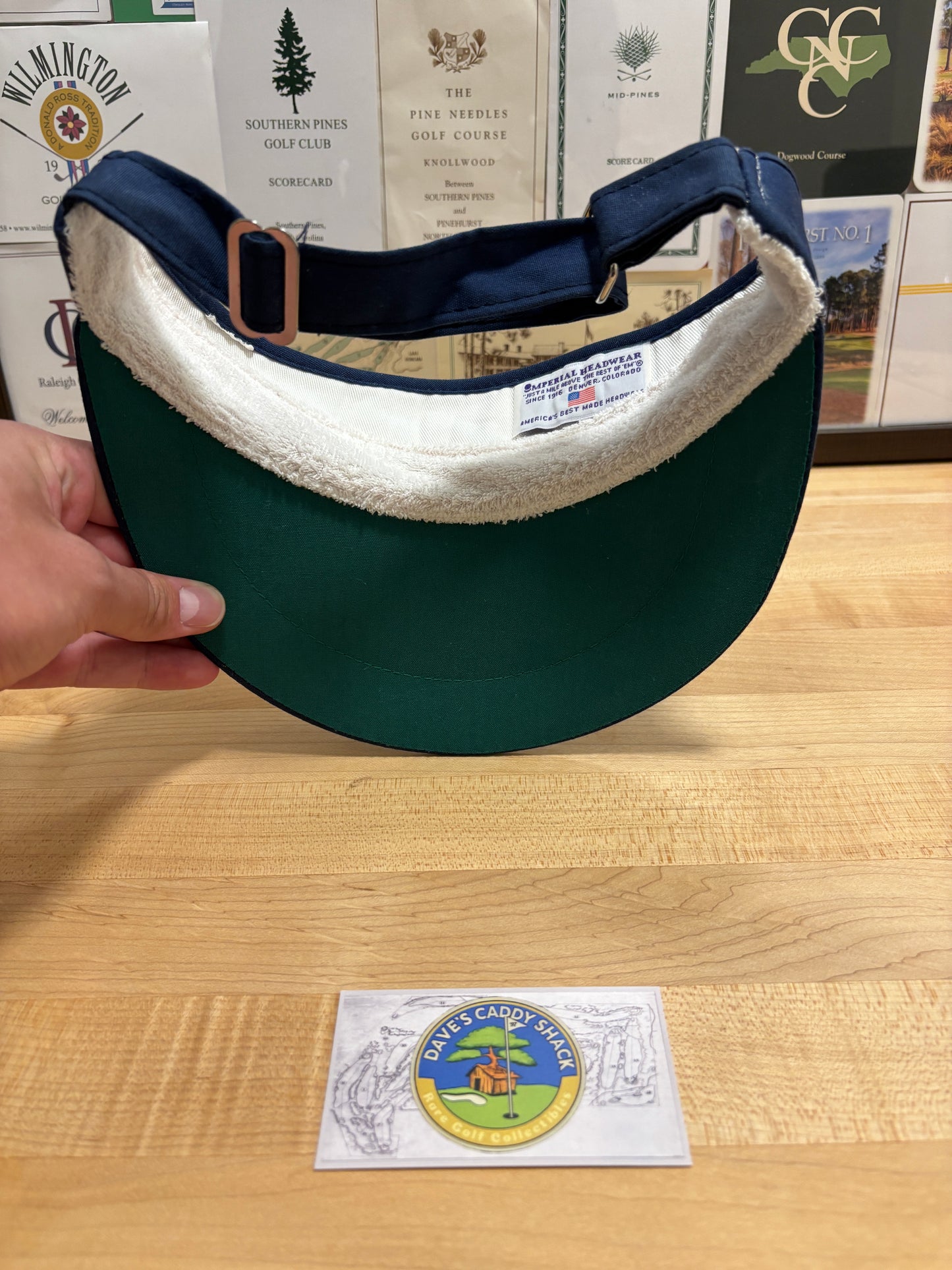 1990s Vintage Seminole Golf Club Imperial Tour Visor Navy