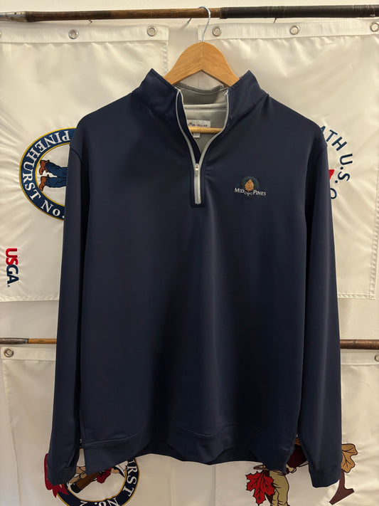 2020s Mid Pines Golf Club Peter Millar Quarter Zip Navy