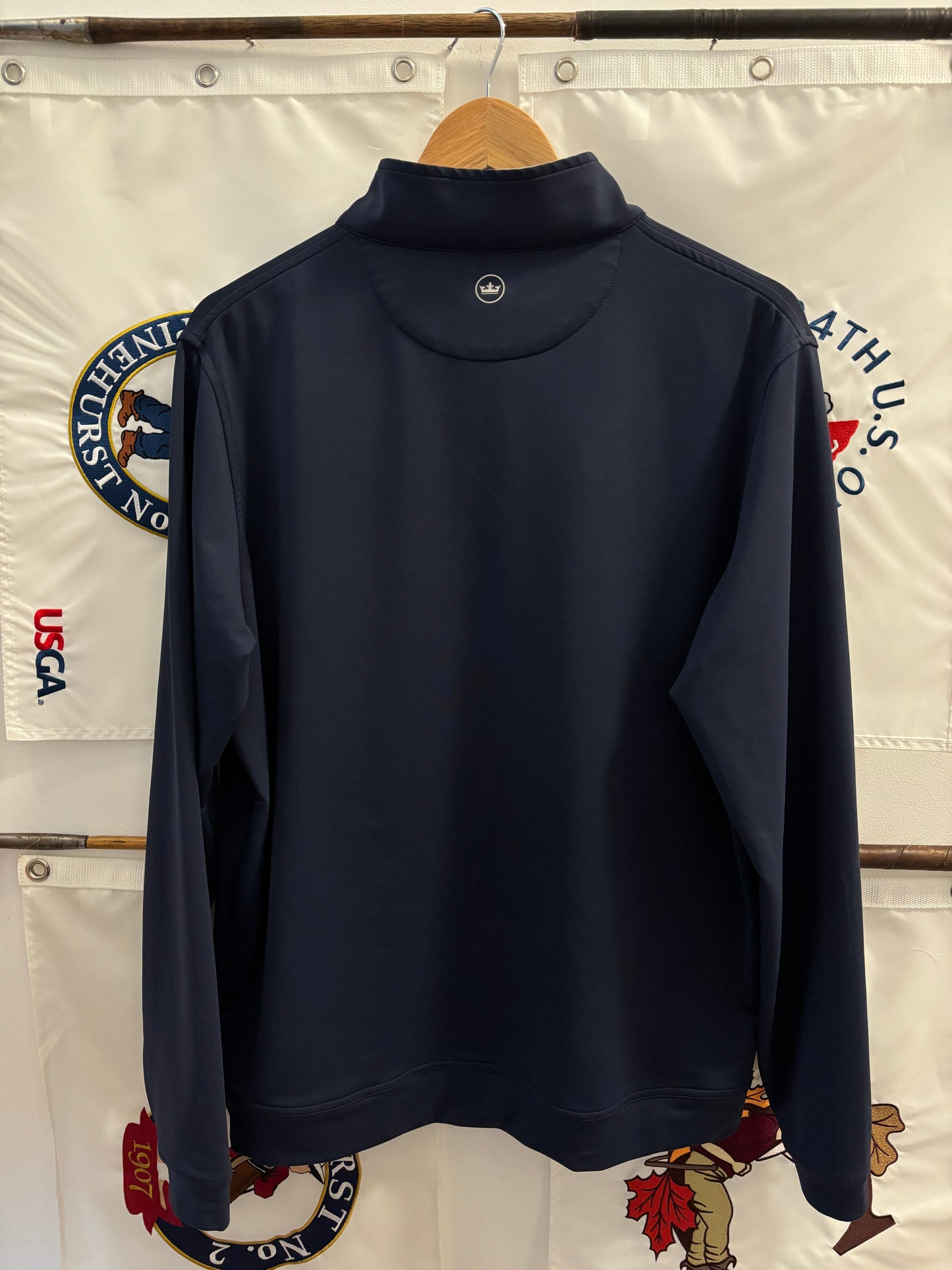 2020s Mid Pines Golf Club Peter Millar Quarter Zip Navy