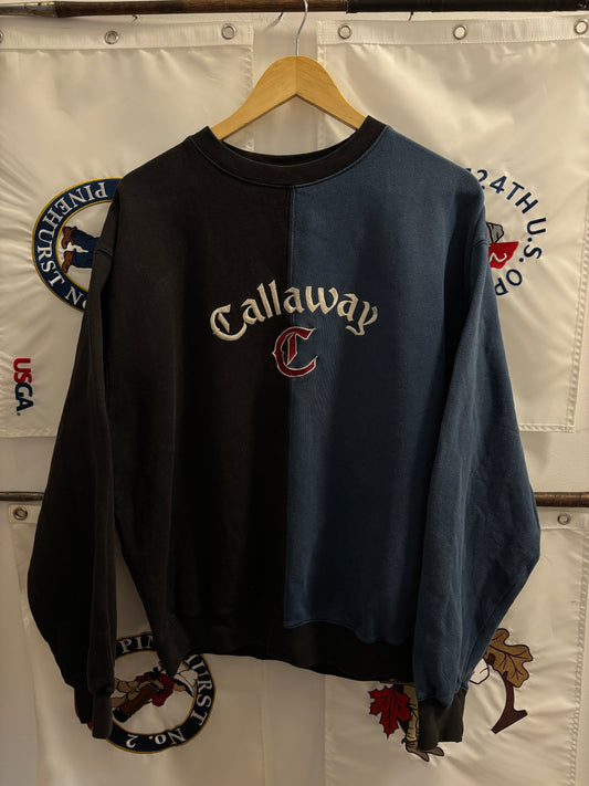 1990s Vintage Callaway Classic Logo Split Color Sweater