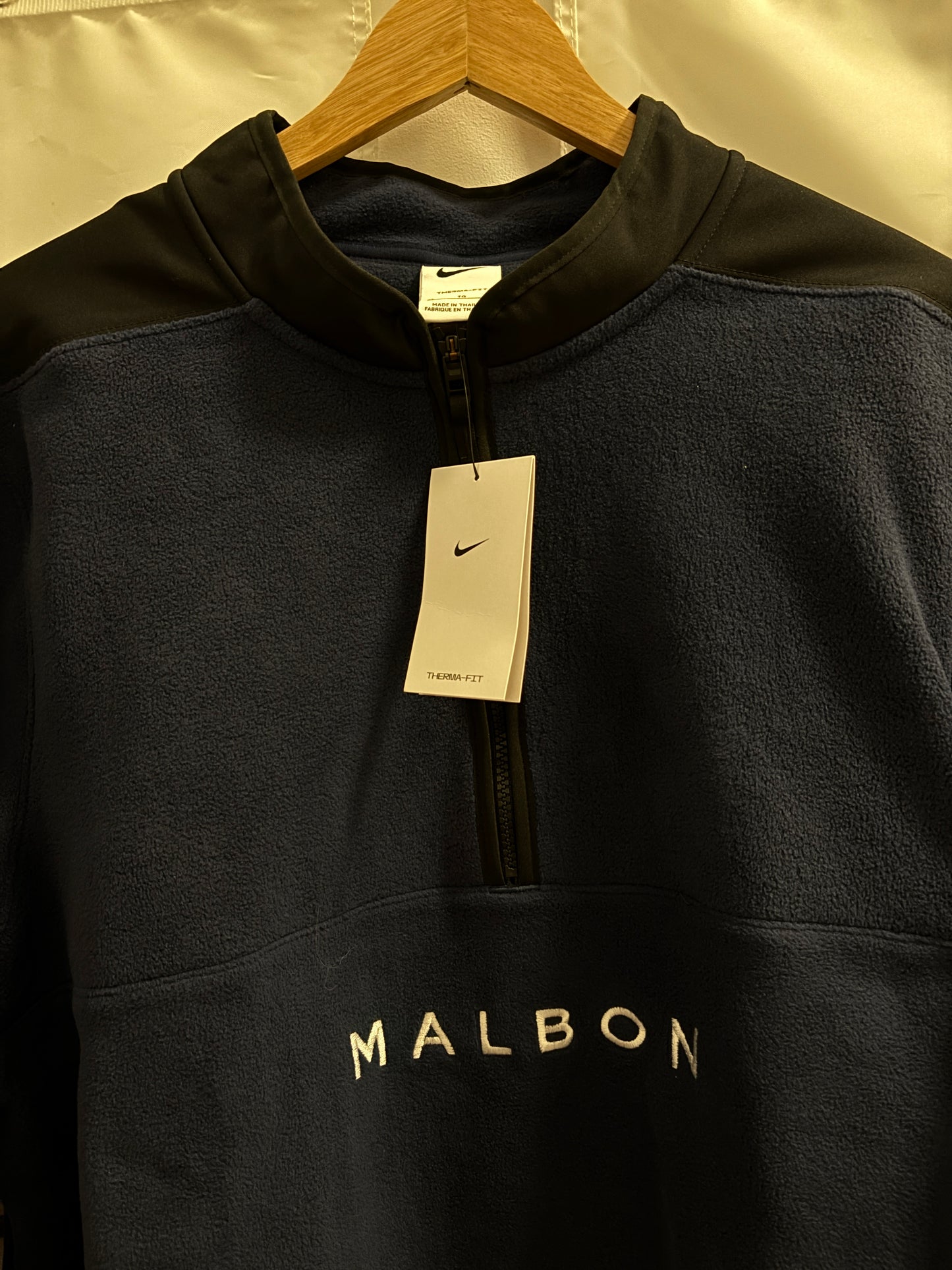 2020s Malbon Nike Quarter Zip Script Logo Fleece