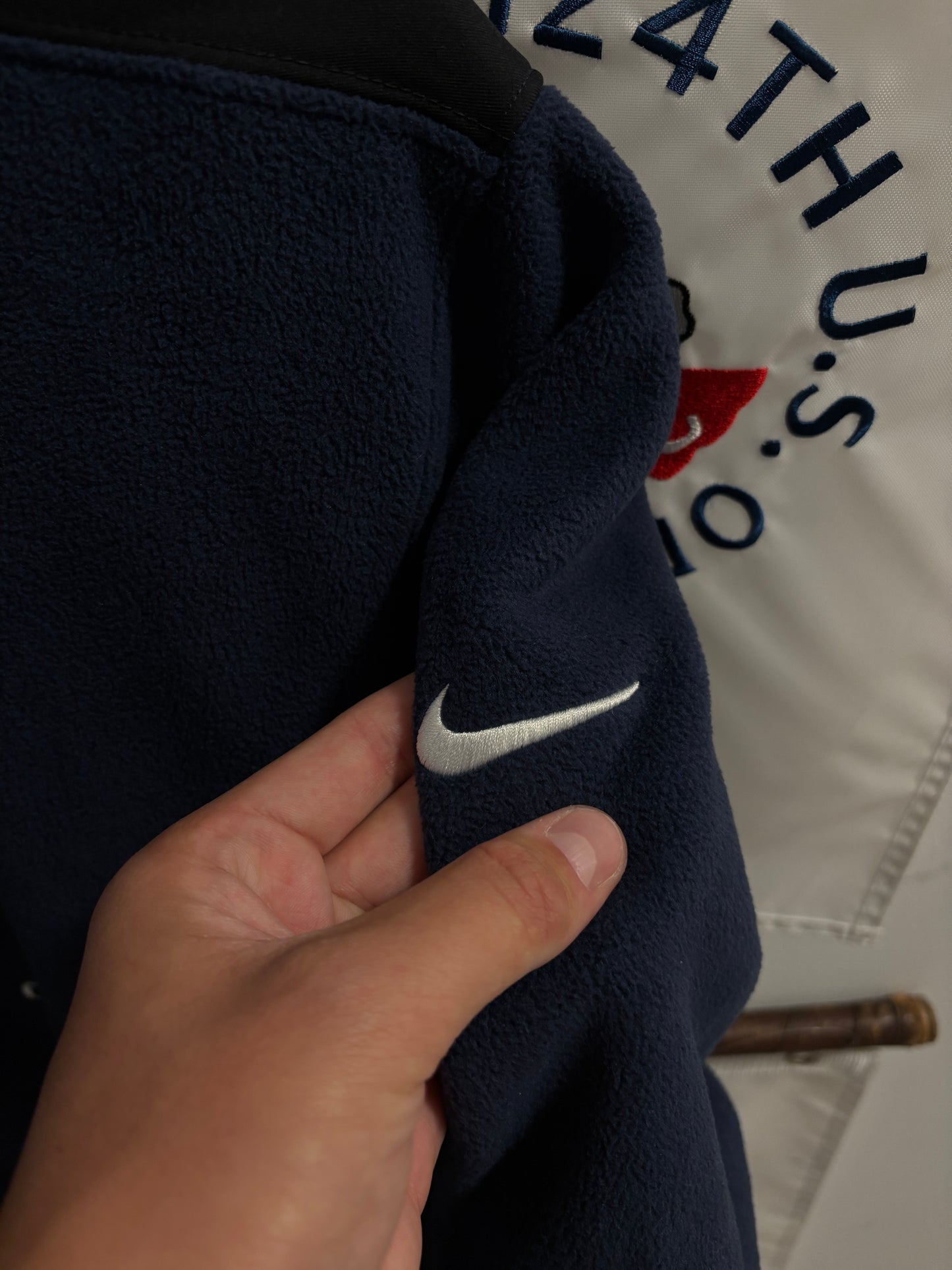 2020s Malbon Nike Quarter Zip Script Logo Fleece