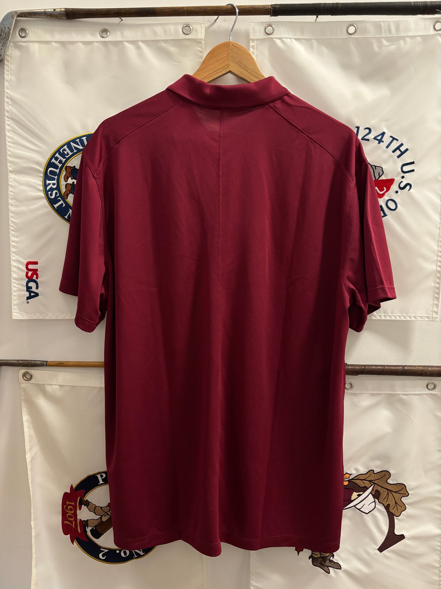 2020s Malbon Nike Dri Fit Buckets Logo Polo Burgundy