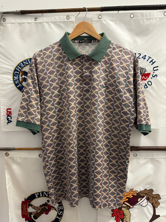 1990s Vintage Nike Golf All Over Pattern Polo