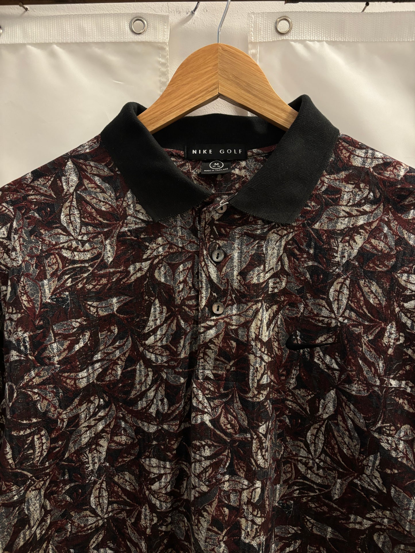 1990s Vintage Nike Golf All Over Floral Pattern Polo