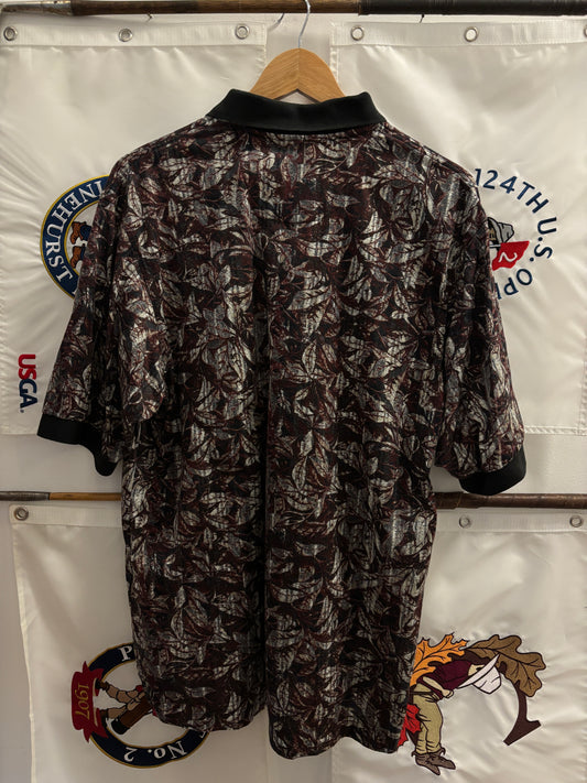 1990s Vintage Nike Golf All Over Floral Pattern Polo