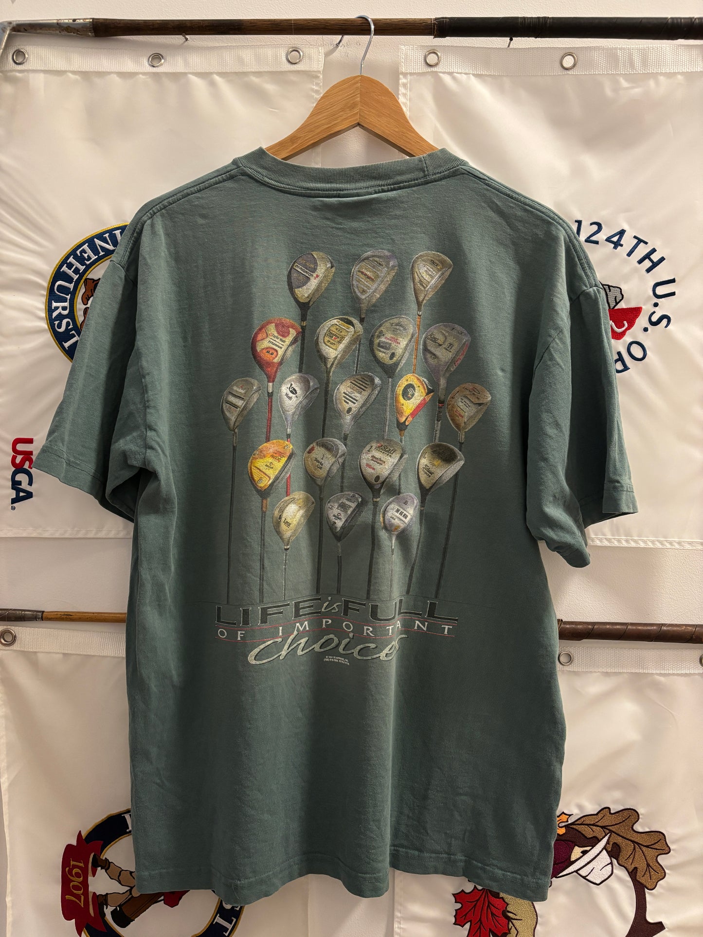 1990s Vintage Life Is Full of Important Choices Driver Golf T Shirt
