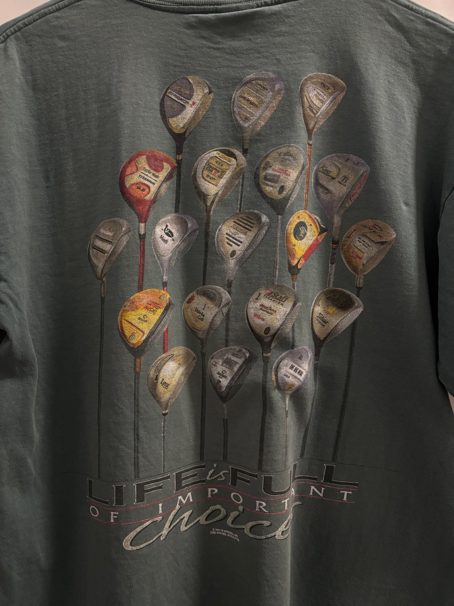 1990s Vintage Life Is Full of Important Choices Driver Golf T Shirt