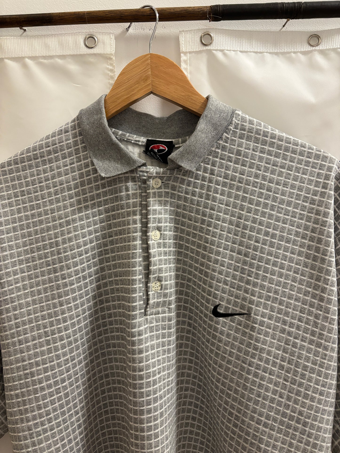 1990s Vintage Nike Golf Tiger Woods Yin Yang Polo Gray