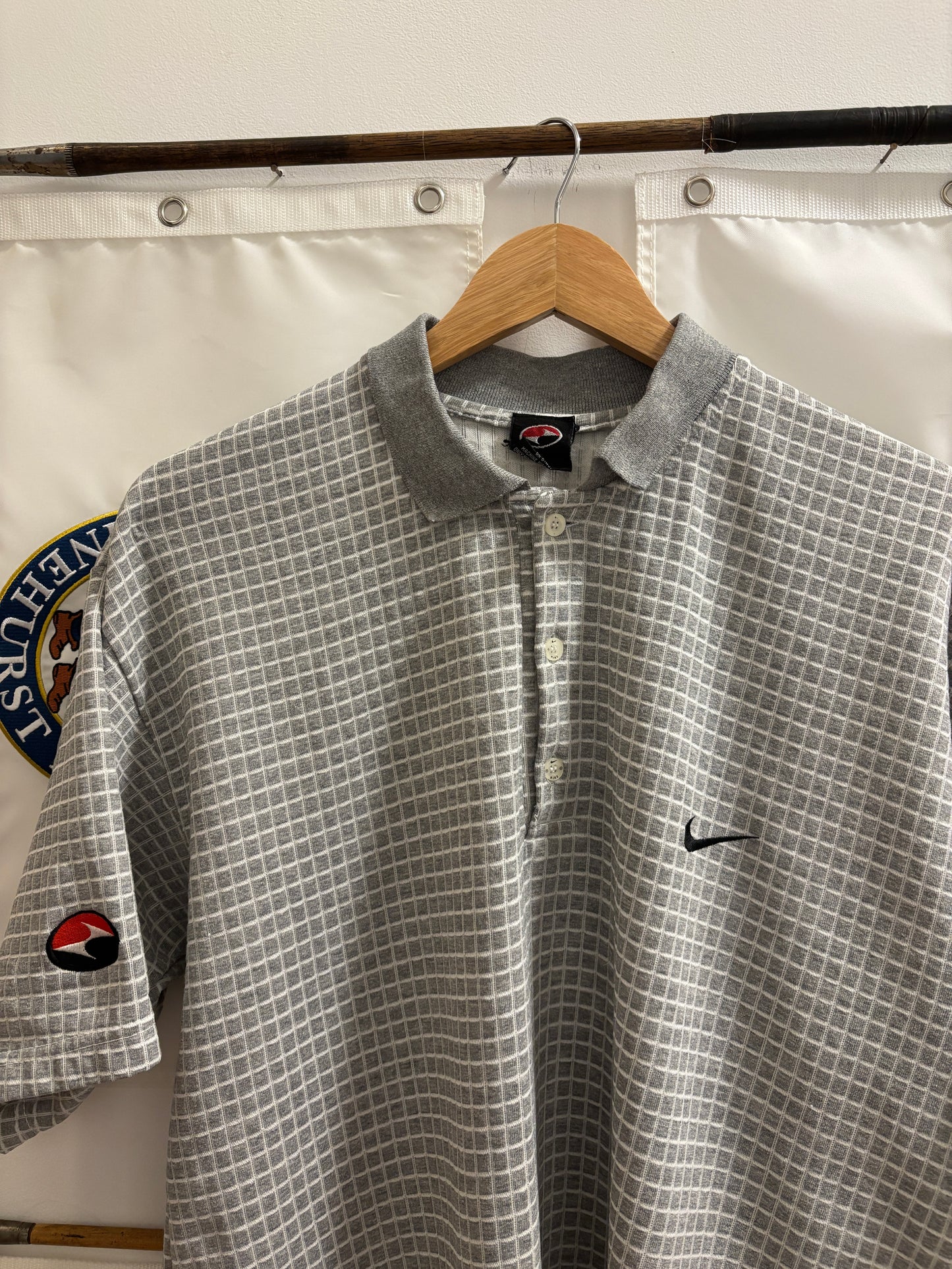 1990s Vintage Nike Golf Tiger Woods Yin Yang Polo Gray