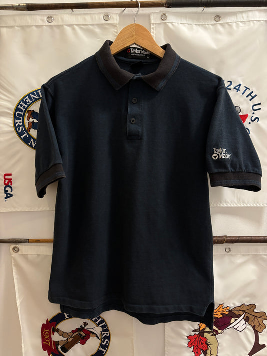 1990s Vintage Taylormade Classic Logo Sleeve Navy