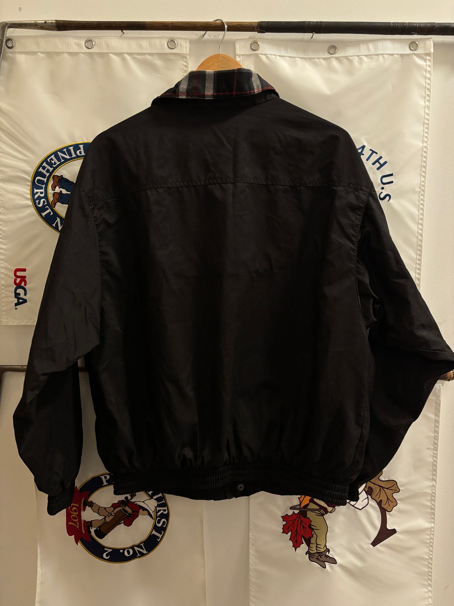 1990s Vintage Callaway Golf Black/Tartan Windbreaker Jacket