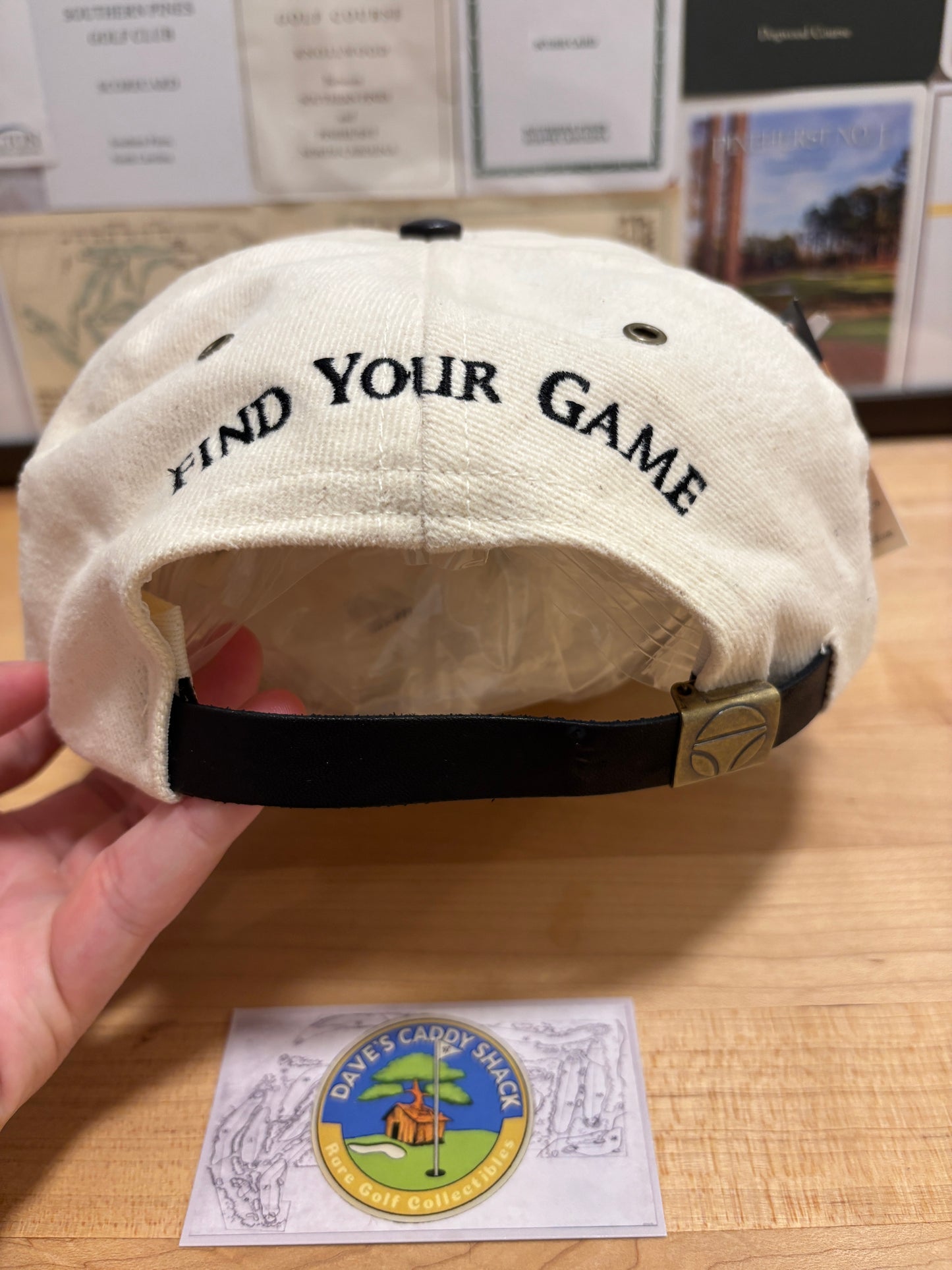 1990s Vintage Taylormade Classic Logo Leather Patch Hat