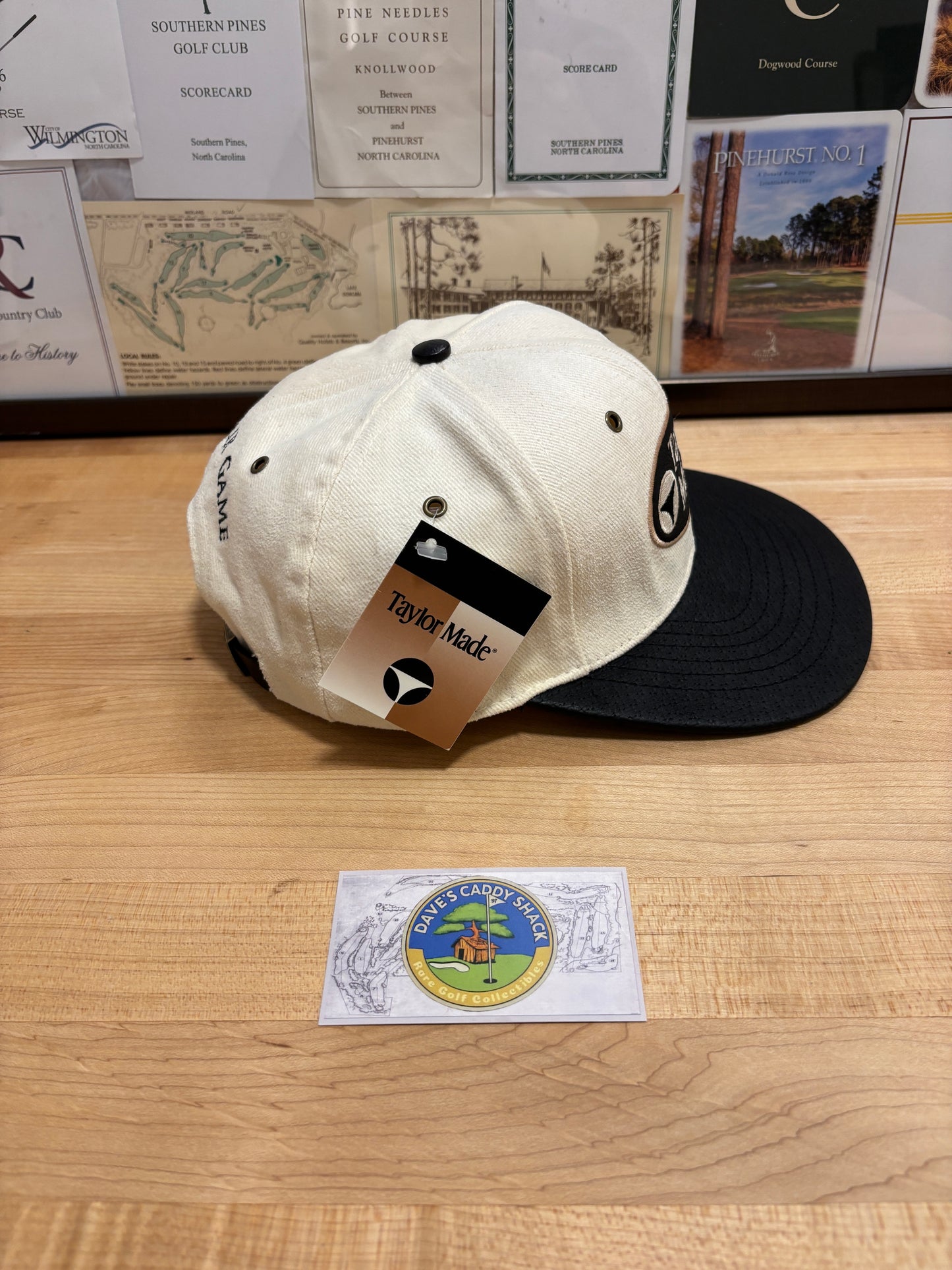 1990s Vintage Taylormade Classic Logo Leather Patch Hat