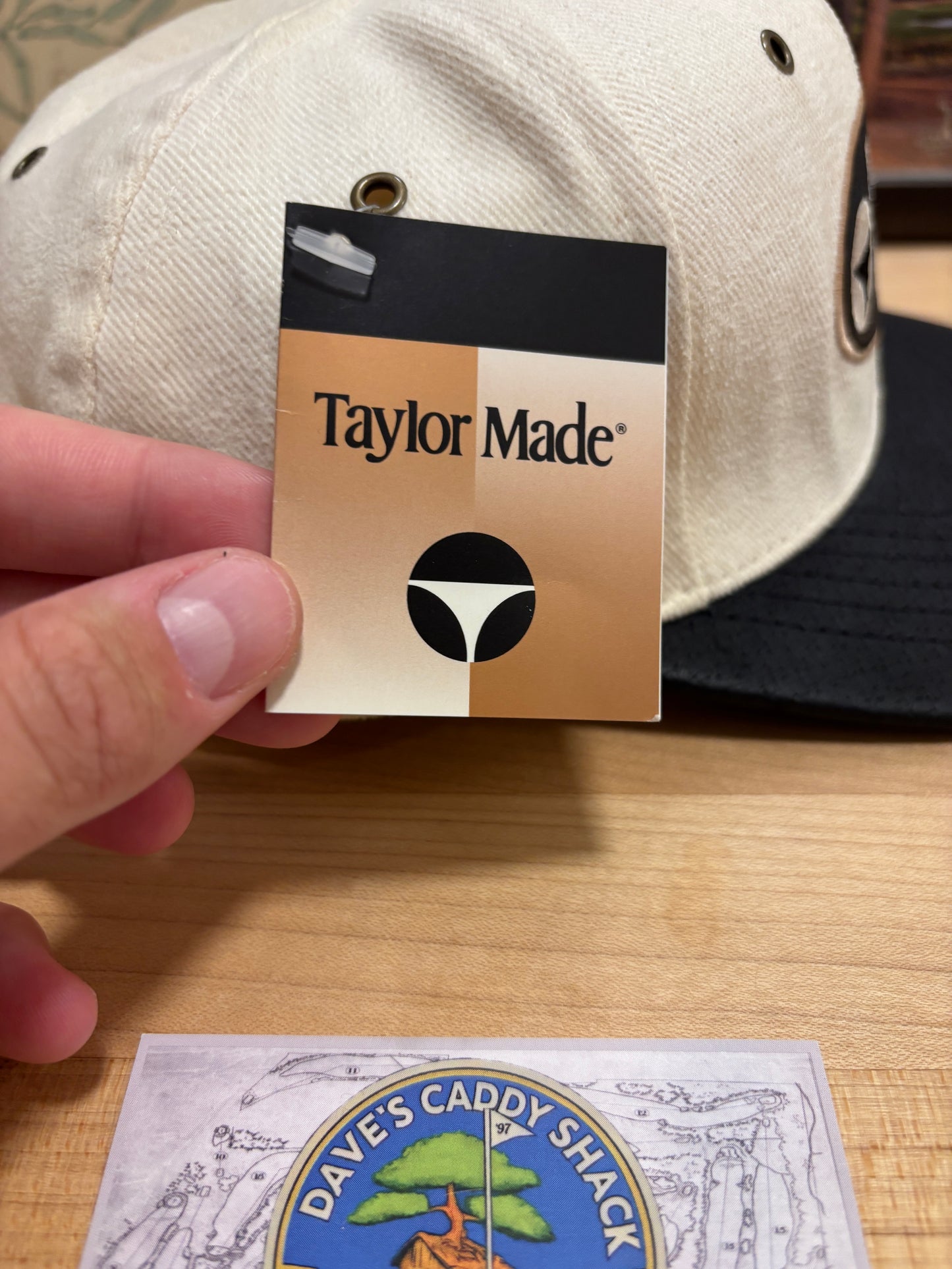 1990s Vintage Taylormade Classic Logo Leather Patch Hat