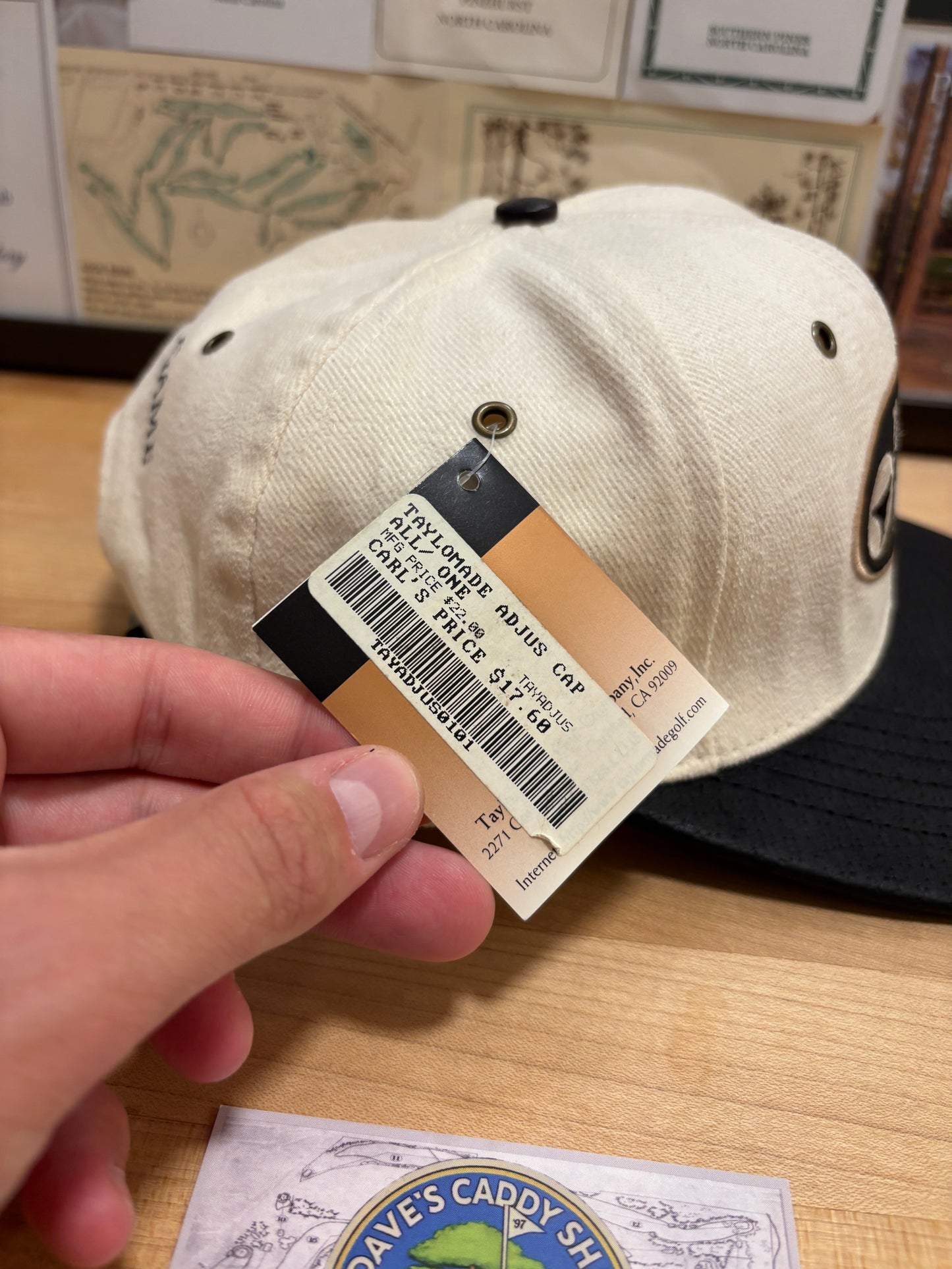 1990s Vintage Taylormade Classic Logo Leather Patch Hat