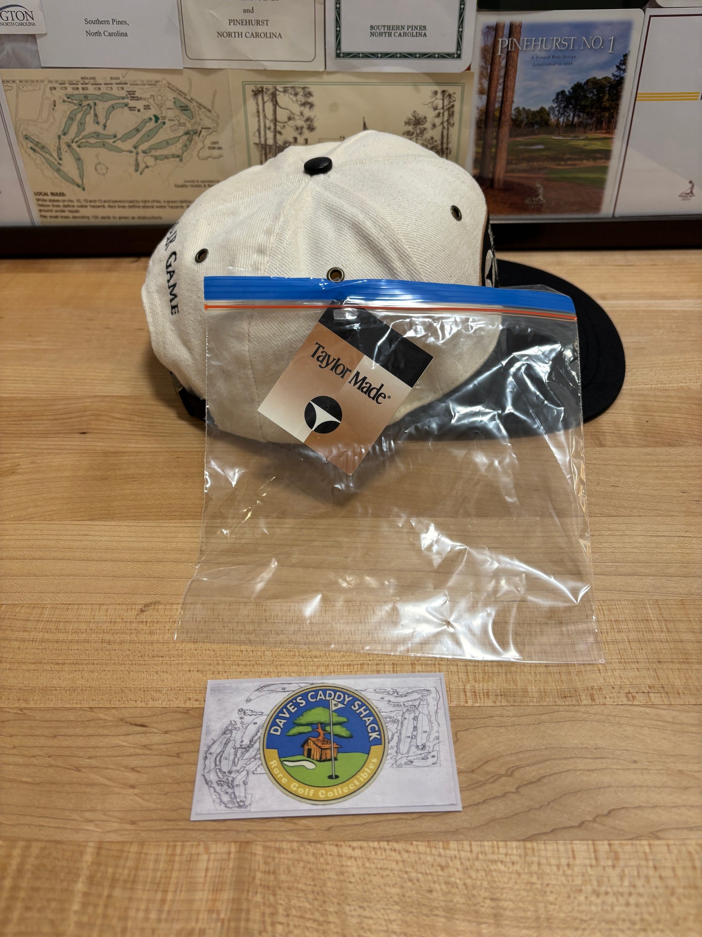 1990s Vintage Taylormade Classic Logo Leather Patch Hat