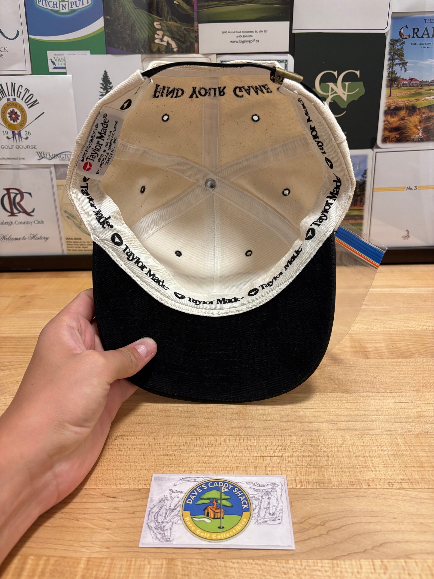 1990s Vintage Taylormade Classic Logo Leather Patch Hat