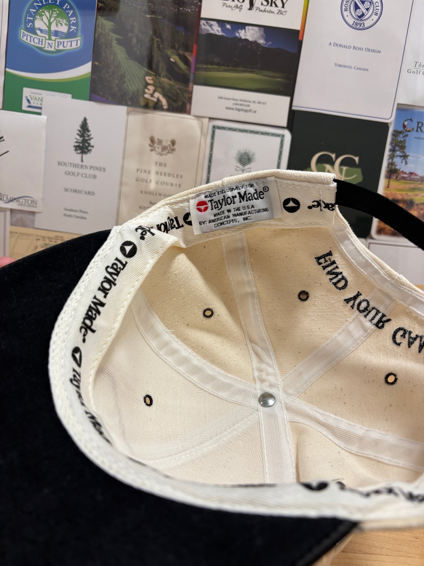 1990s Vintage Taylormade Classic Logo Leather Patch Hat