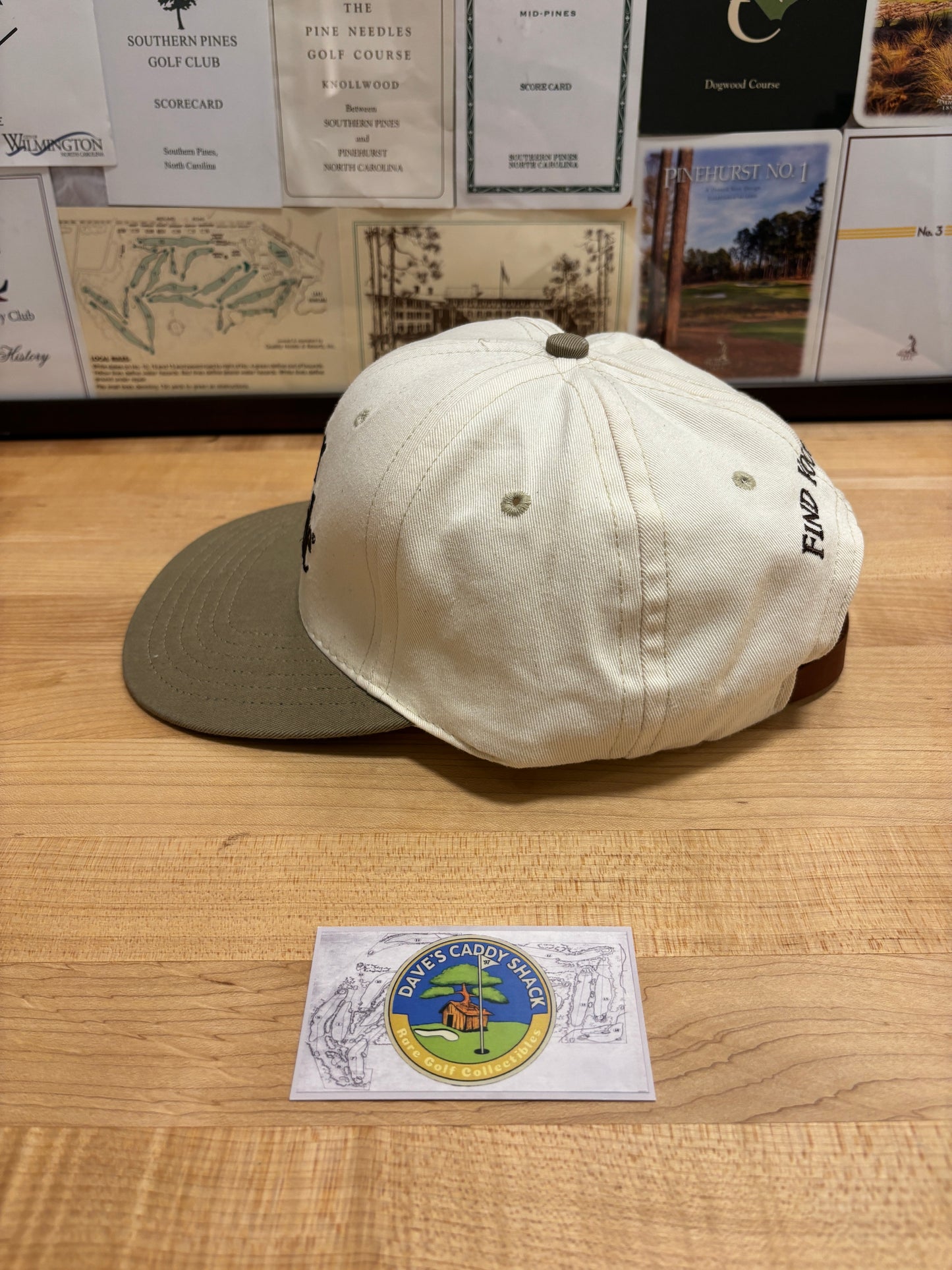 1990s Vintage Taylormade Classic Logo Hat Cream/Green