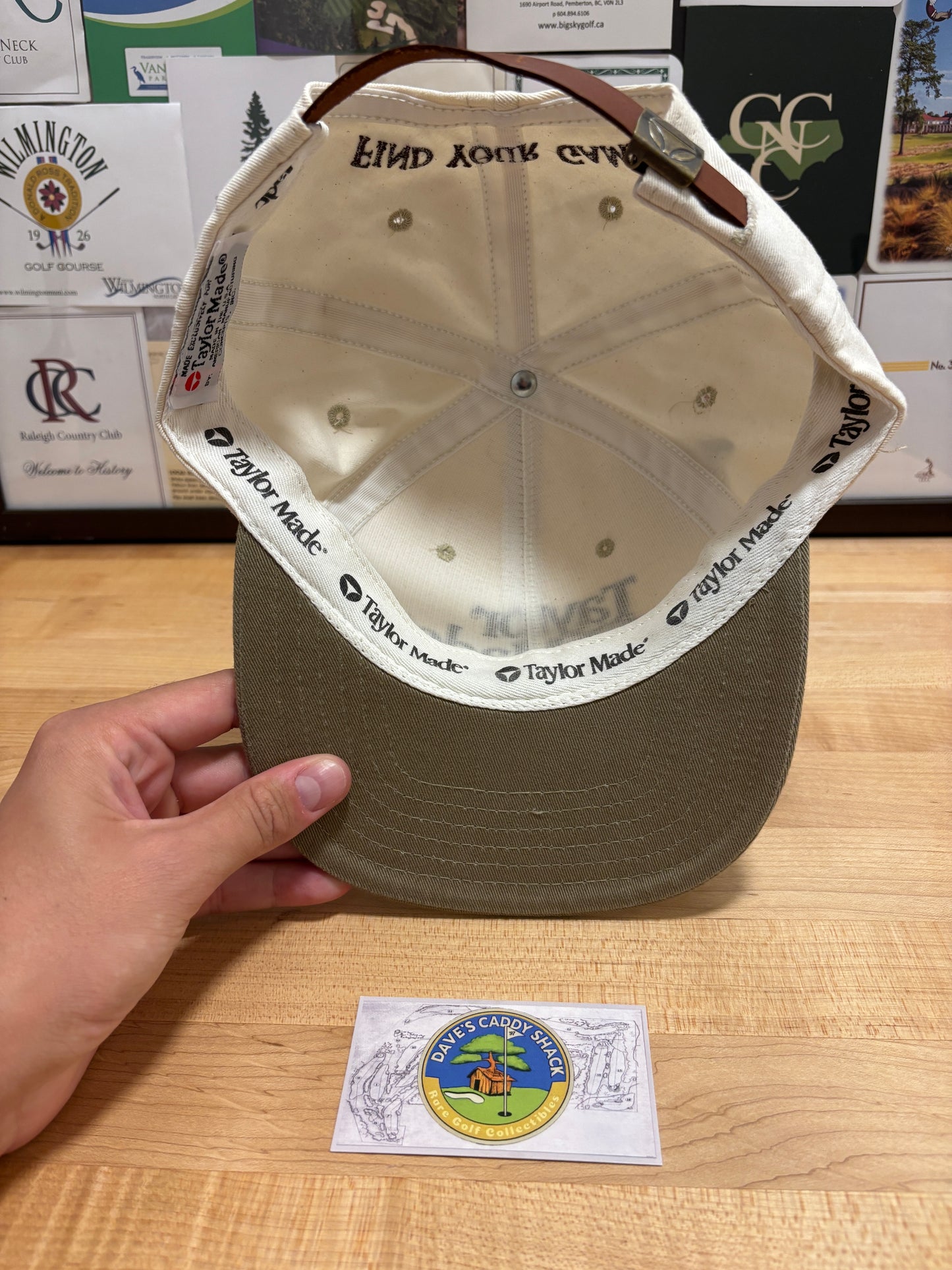 1990s Vintage Taylormade Classic Logo Hat Cream/Green