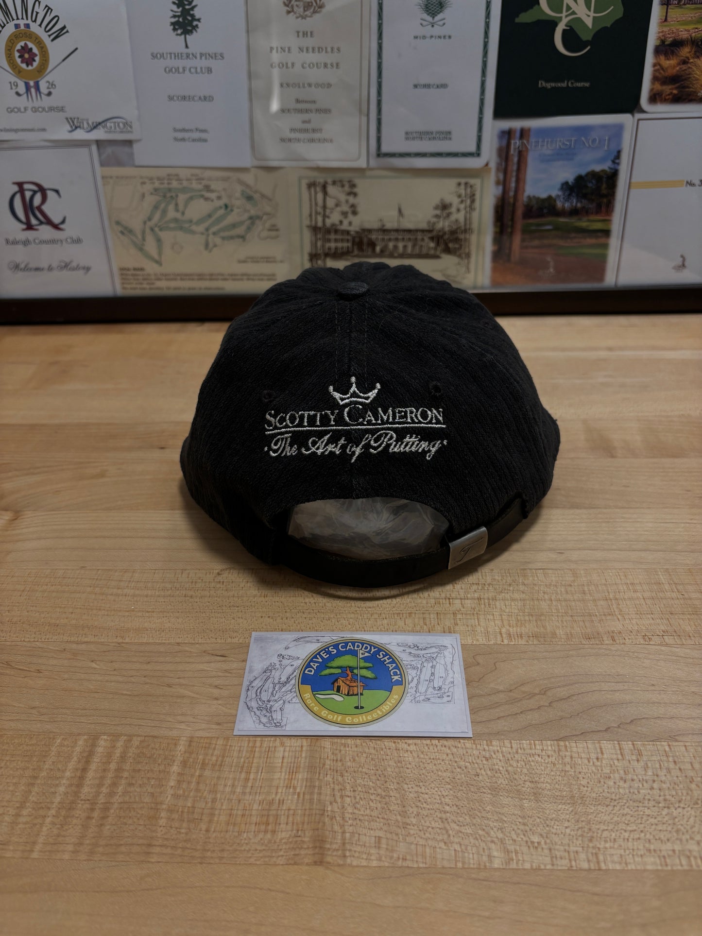 1990s Vintage Titleist Scotty Cameron The Art of Putting Script Hat Black