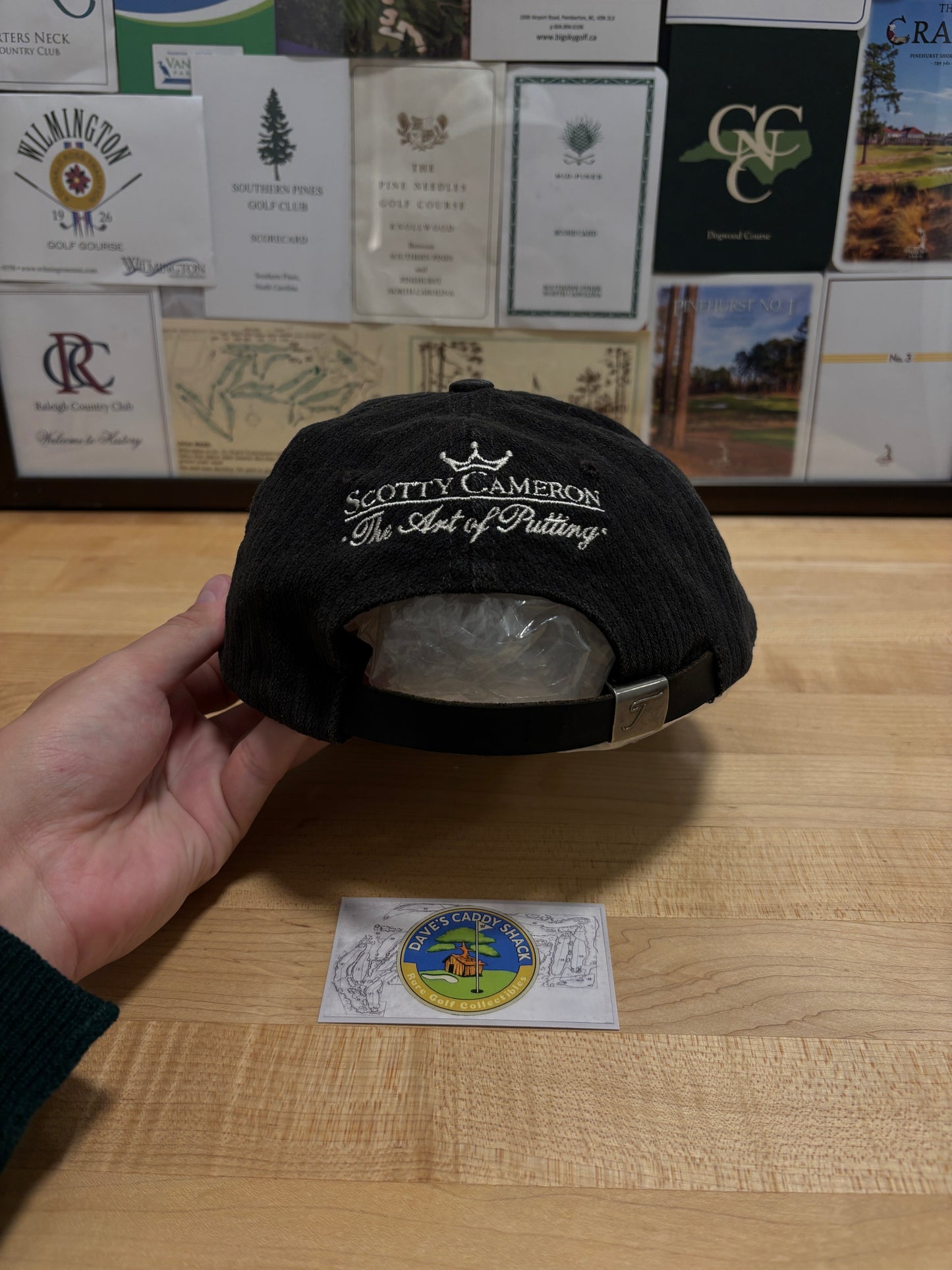 1990s Vintage Titleist Scotty Cameron The Art of Putting Script Hat Black