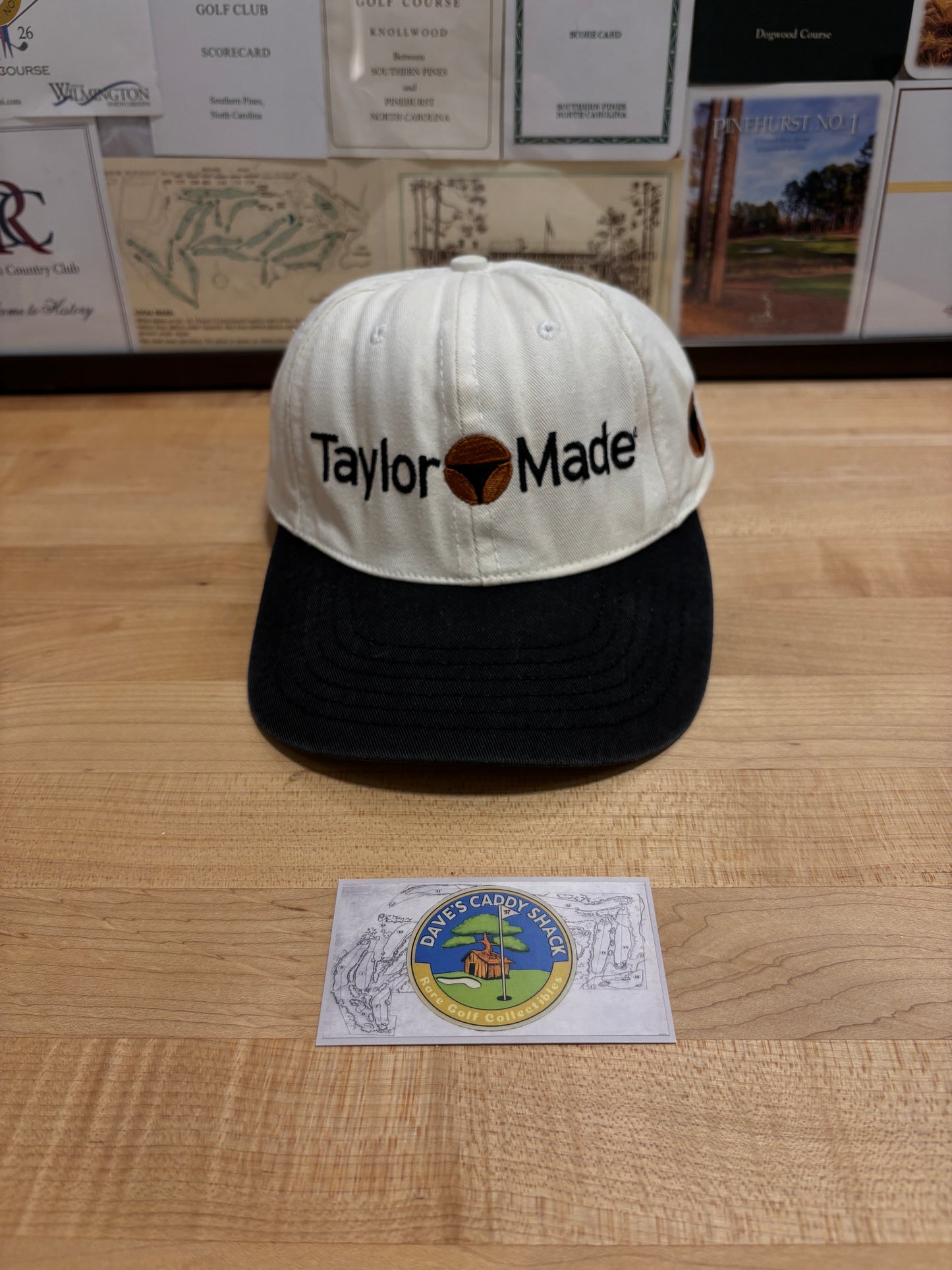 1990s Vintage Taylormade Script Logo Hat White/Black
