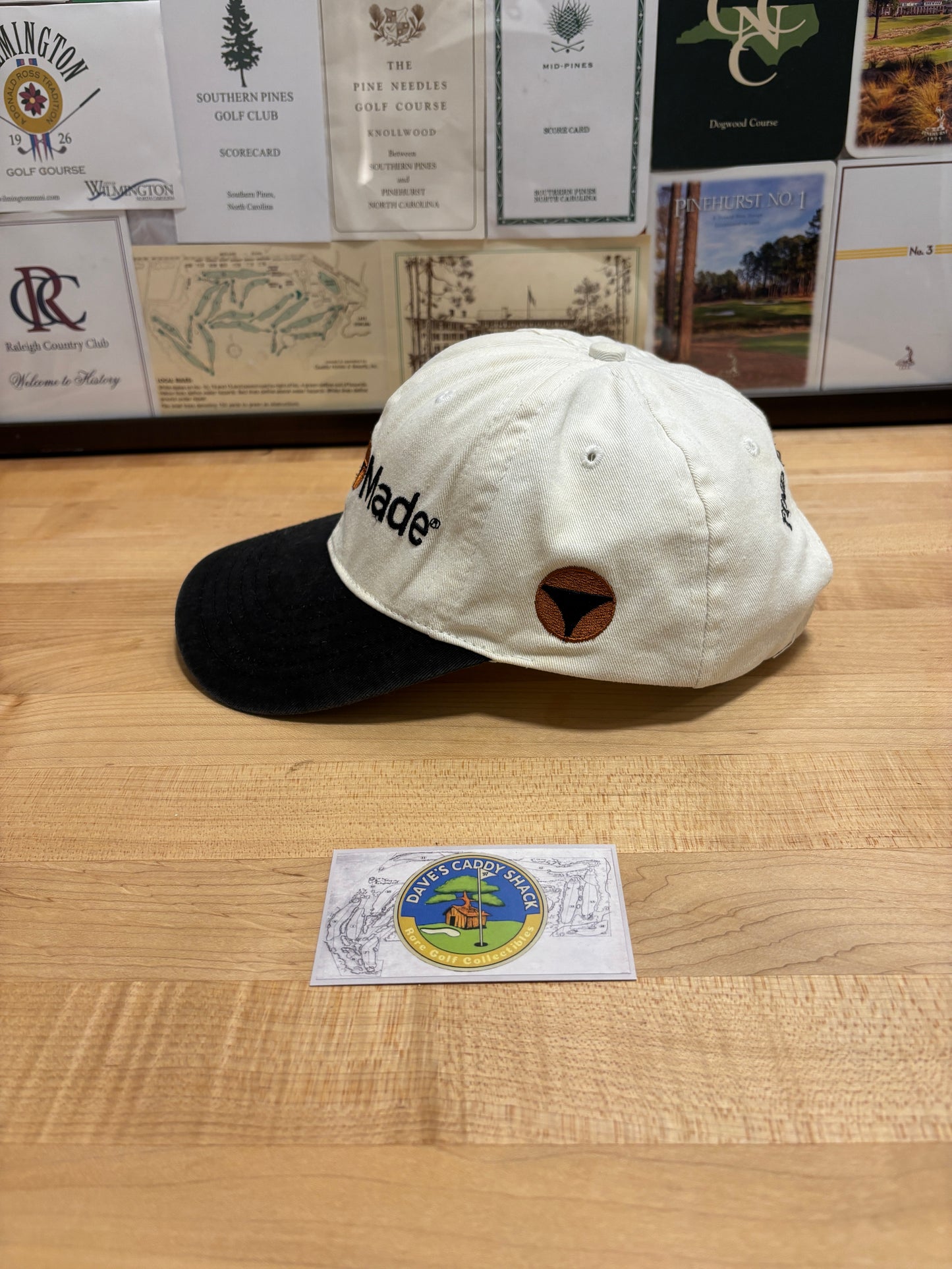 1990s Vintage Taylormade Script Logo Hat White/Black