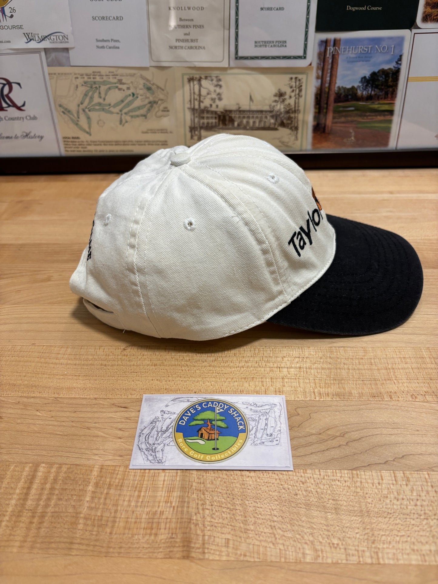 1990s Vintage Taylormade Script Logo Hat White/Black