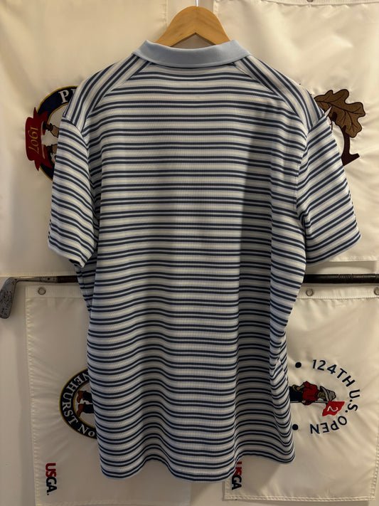 Malbon Nike Buckets Logo Striped Polo