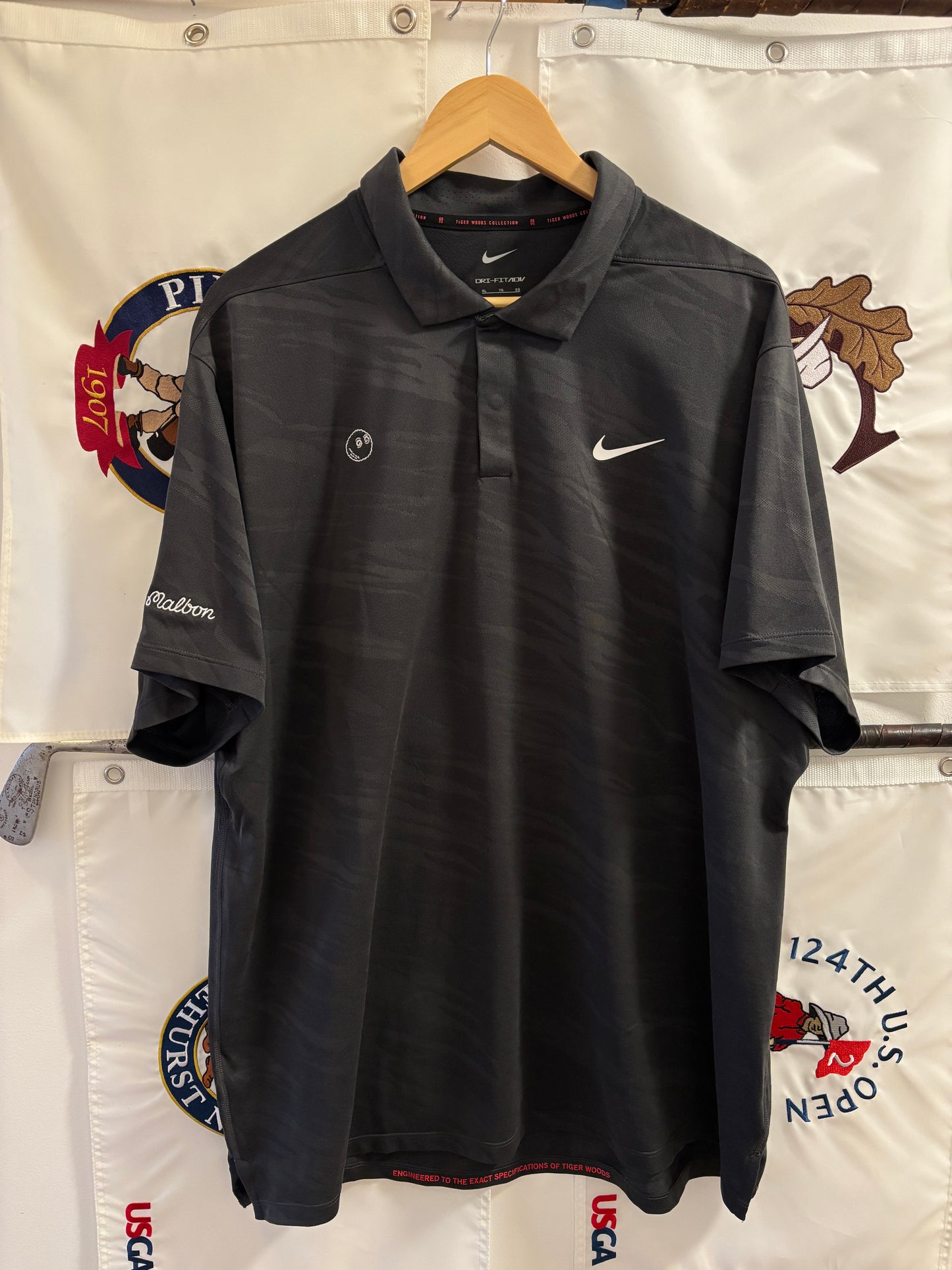 Malbon Nike Tiger Woods Bucket Logo Polo