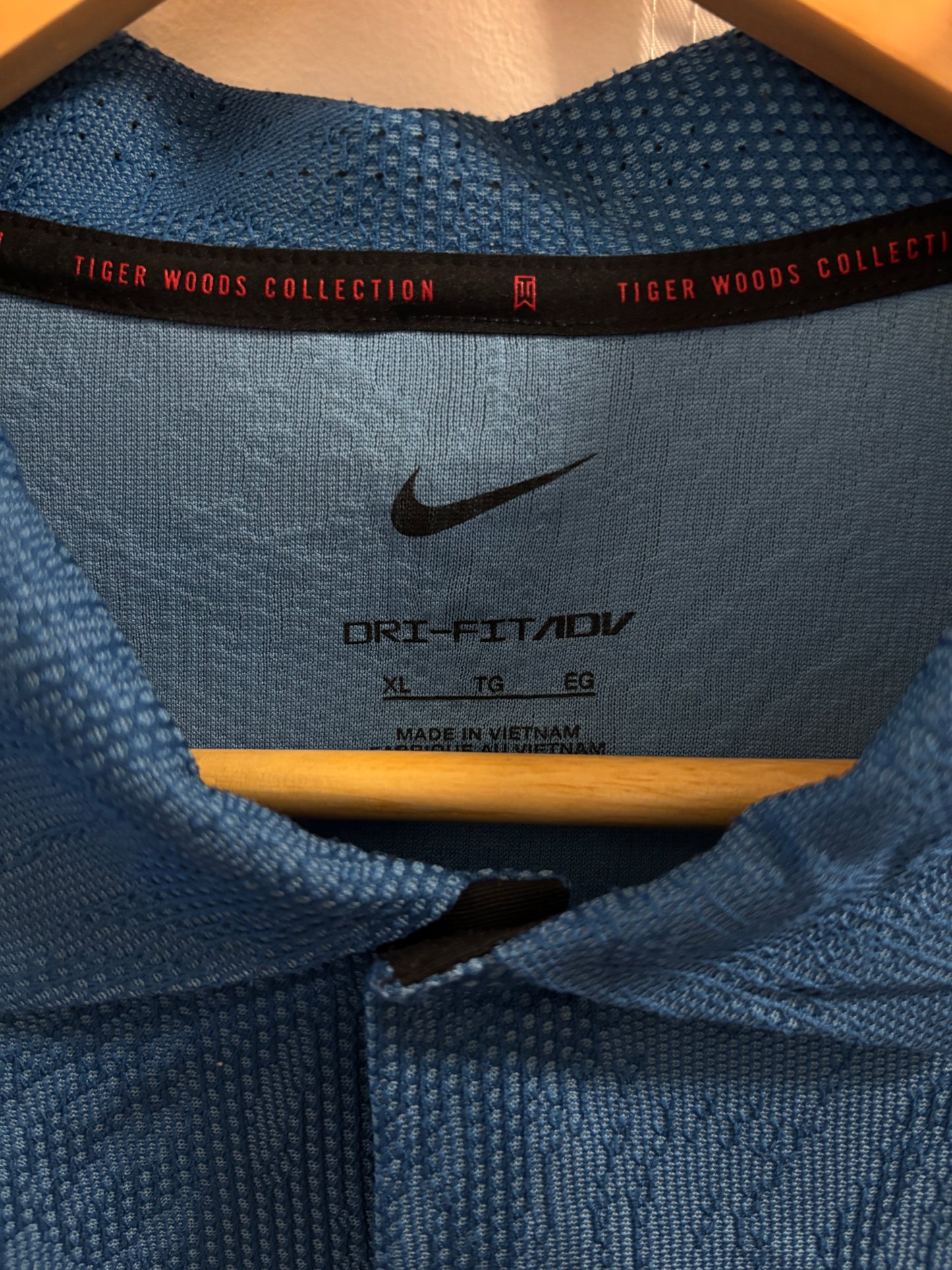 Nike Tiger Woods All Over Pattern Blue Polo